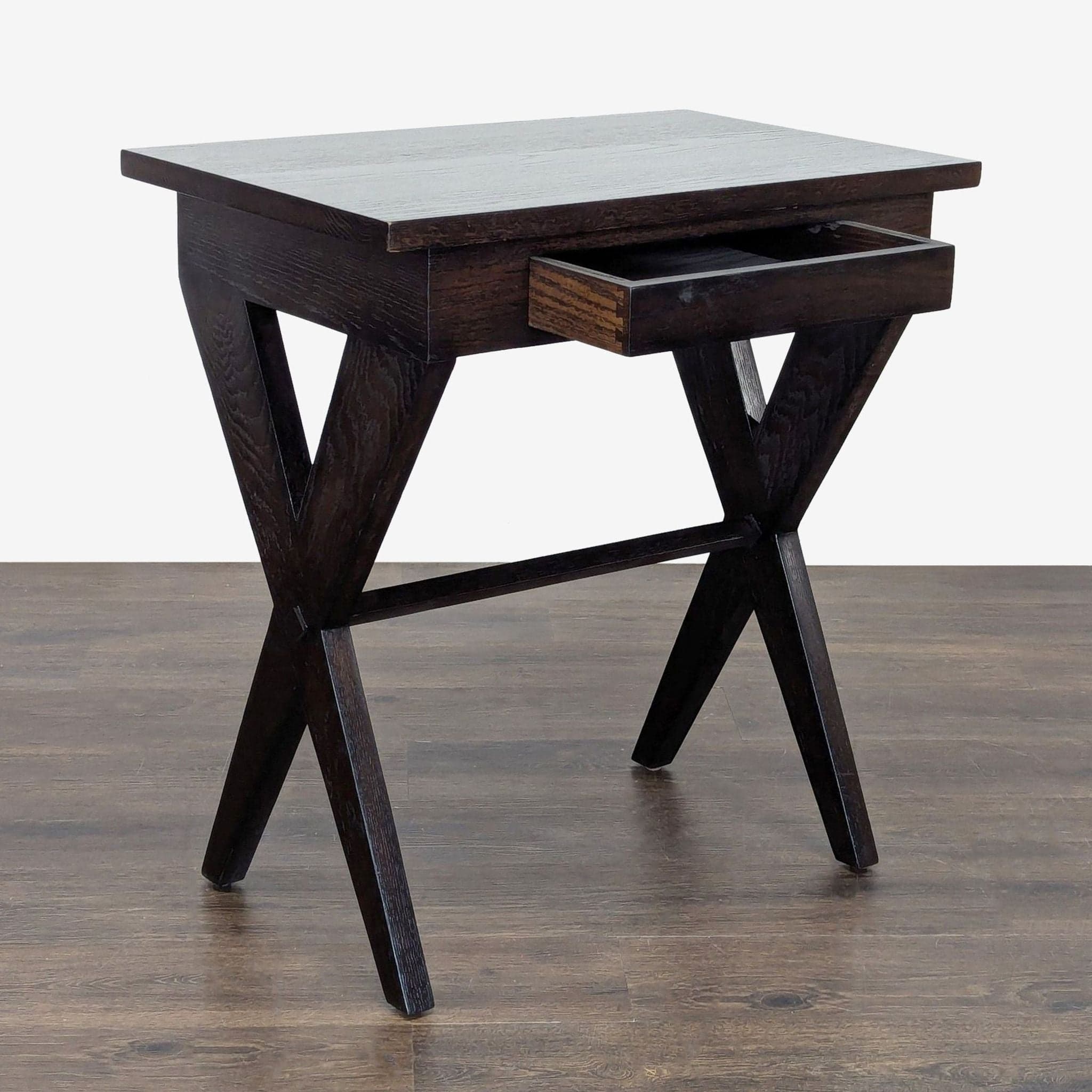 One Drawer Wood End Table - Thumbnail 2