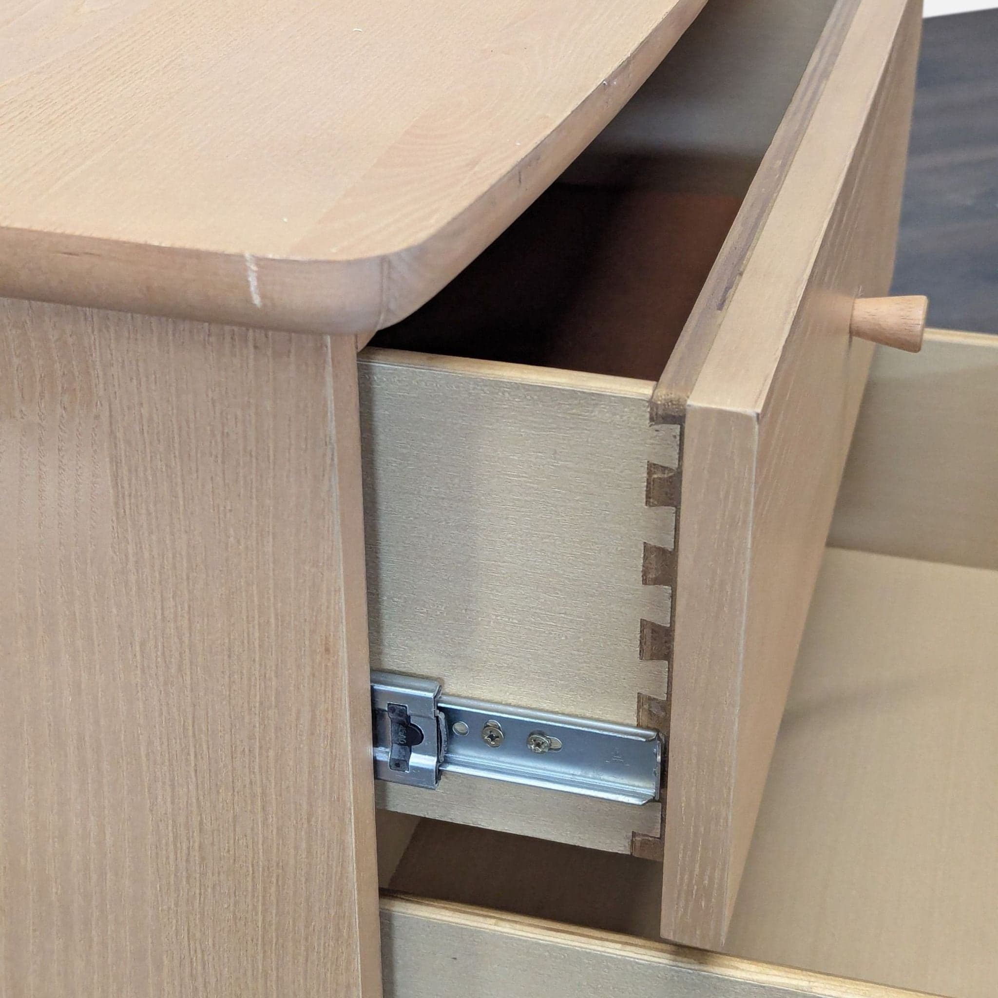 Two Drawer Mid-Century Nightstand - Thumbnail 6