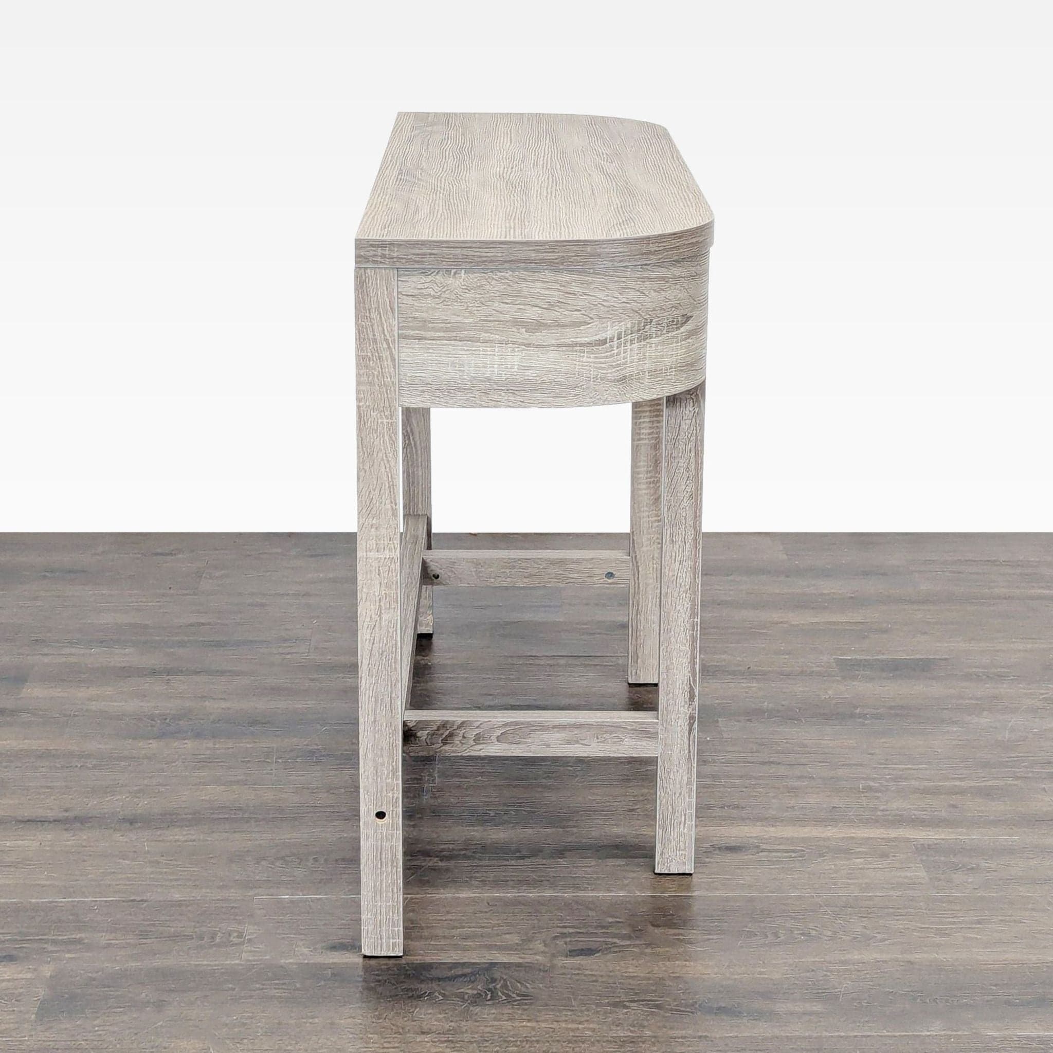 Wood One Drawer Demilune Console Table - Thumbnail 5