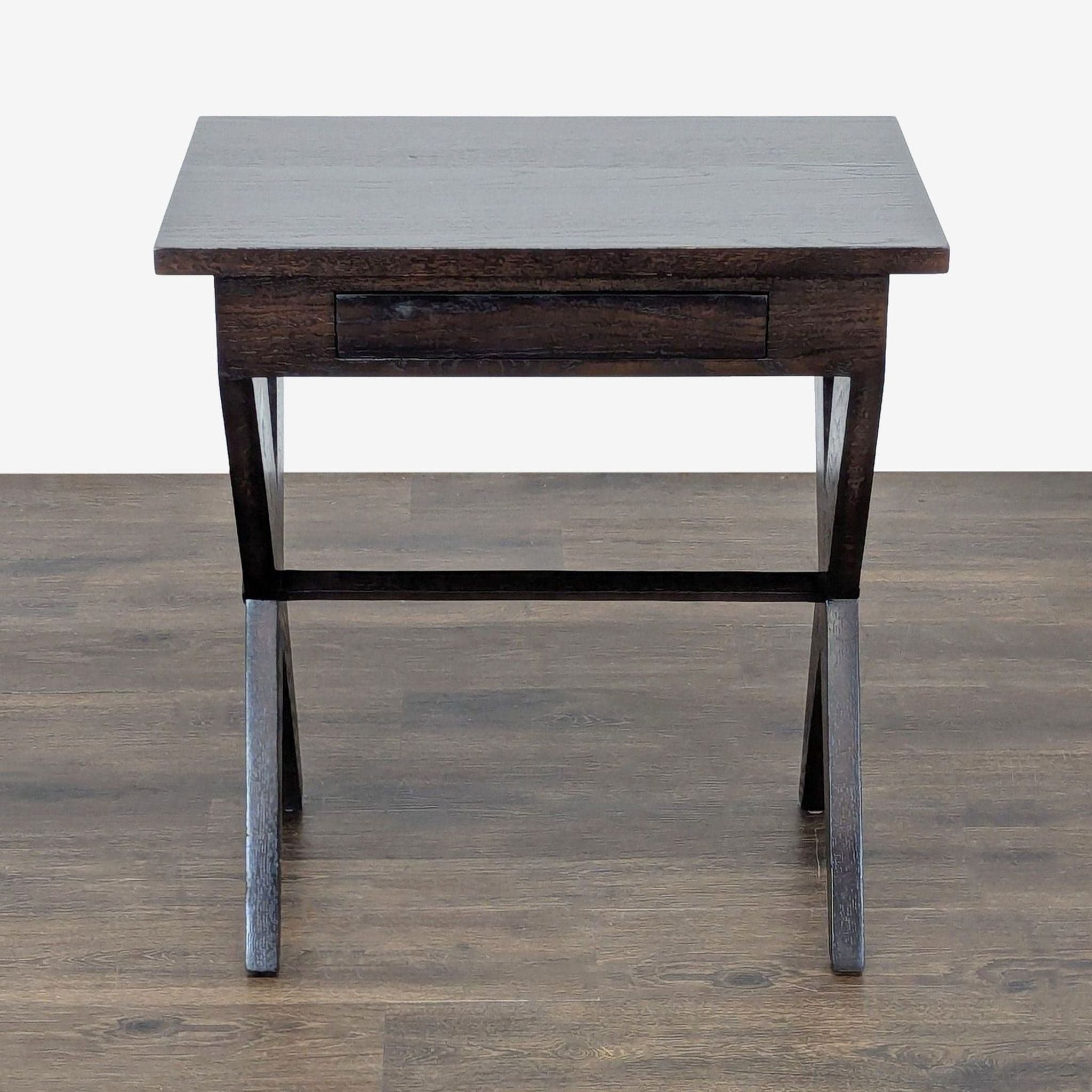 One Drawer Wood End Table - Thumbnail 4