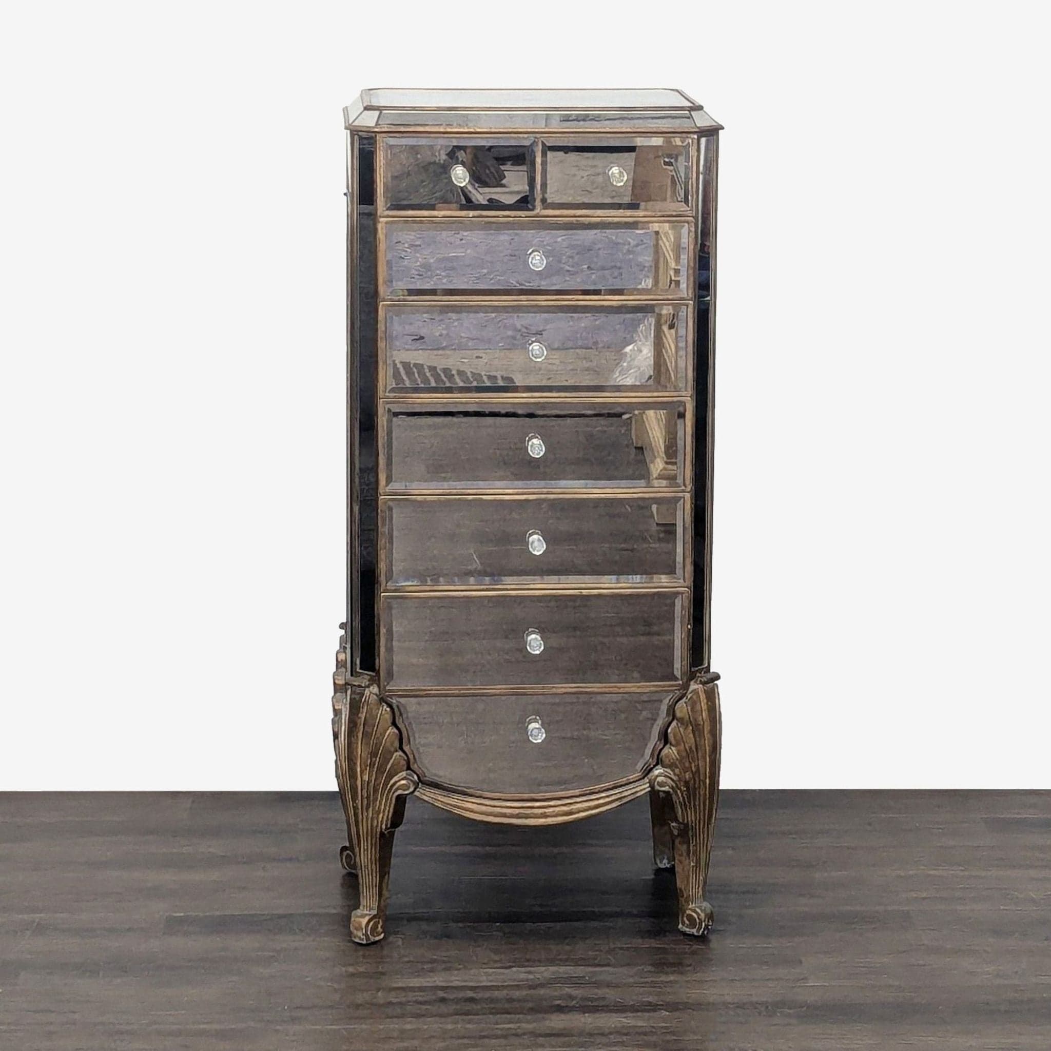 Bassett Mirror Company Collette Mirrored Jewelry Chest - Image 1