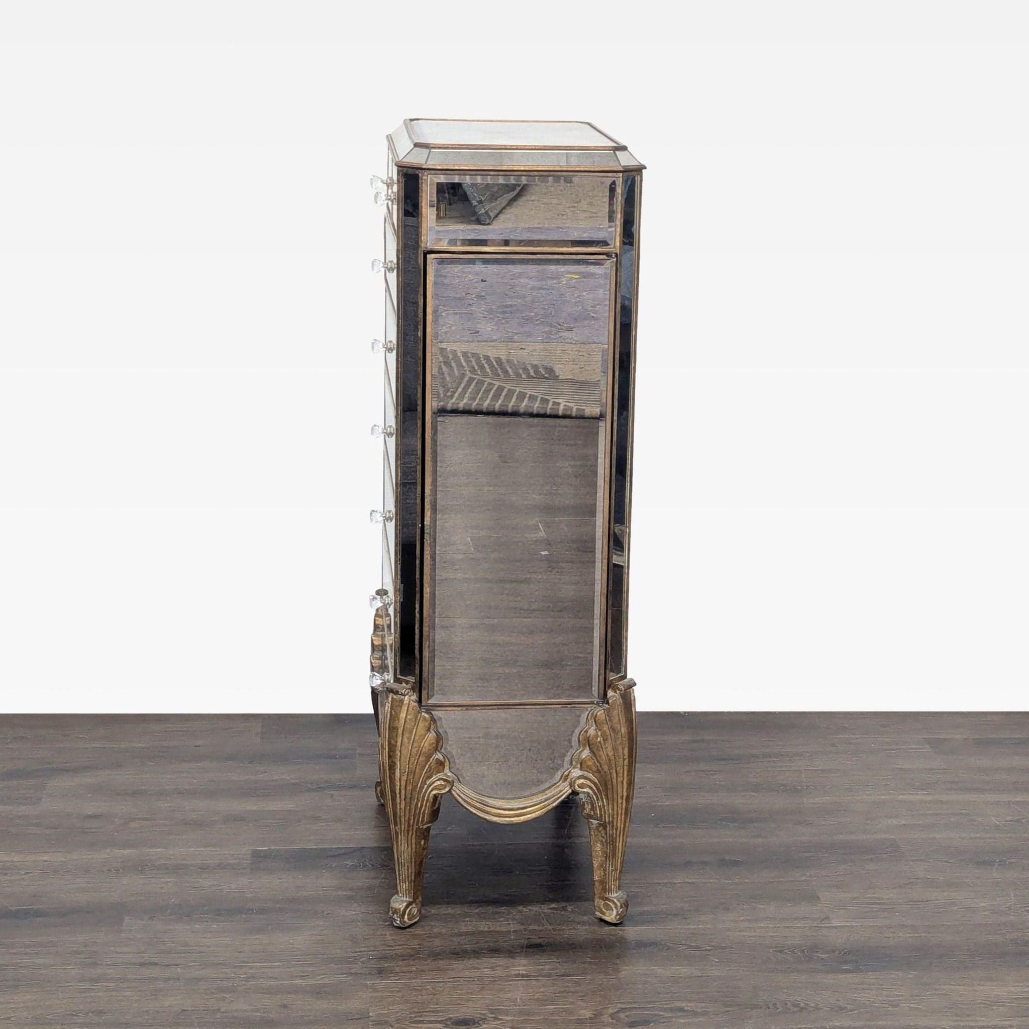 Bassett Mirror Company Collette Mirrored Jewelry Chest - Thumbnail 5