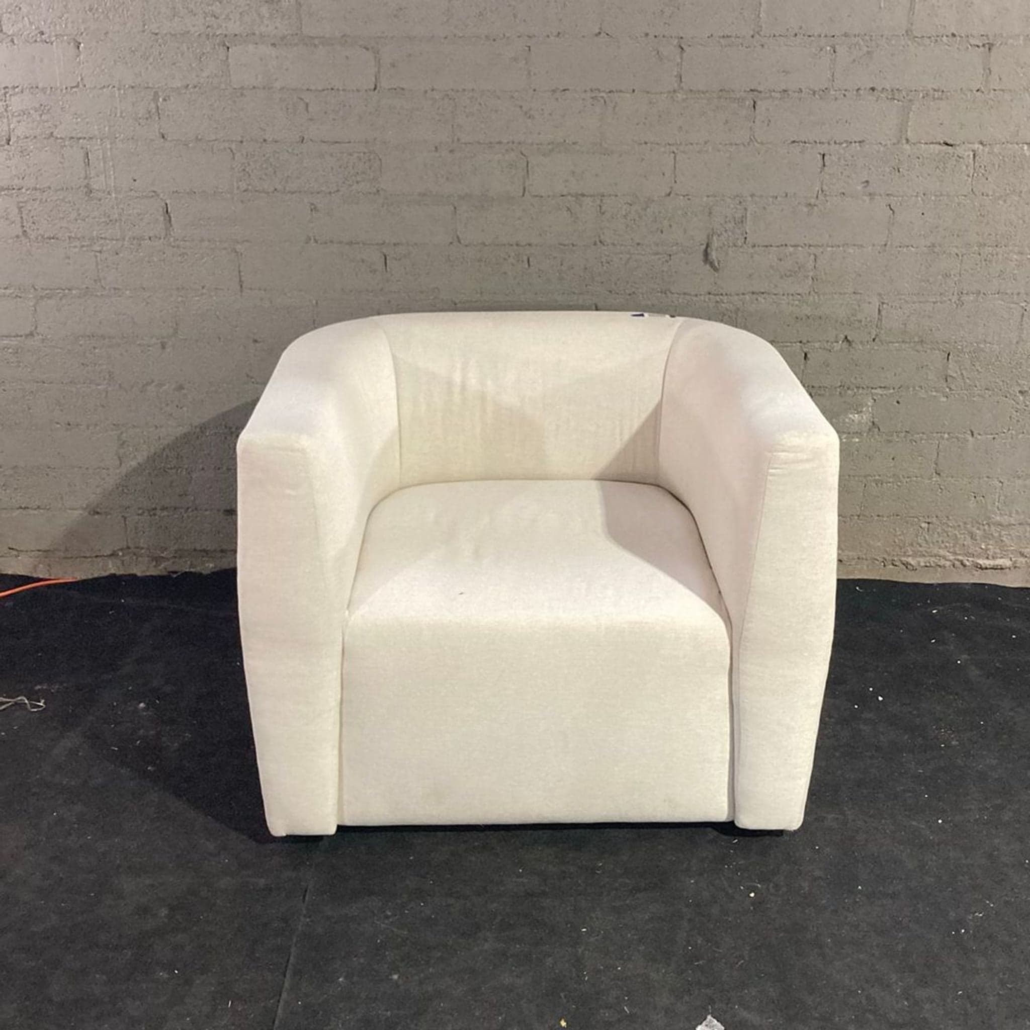 Maiden Home Henri Modern Swivel Lounge Chair – Cream Upholstery - Image 1