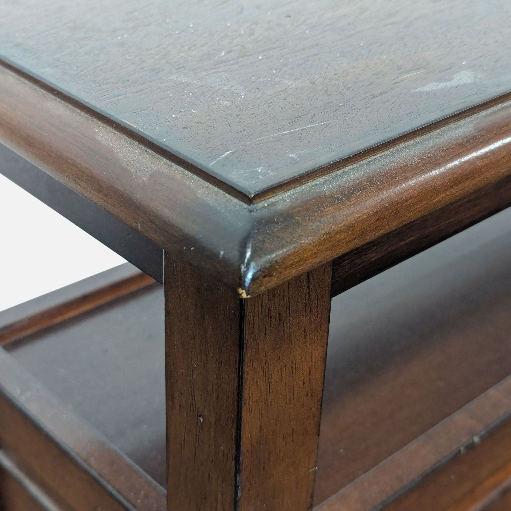 Pier 1 Imports Wooden Two Drawer Console Table with Open Shelf - Thumbnail 8