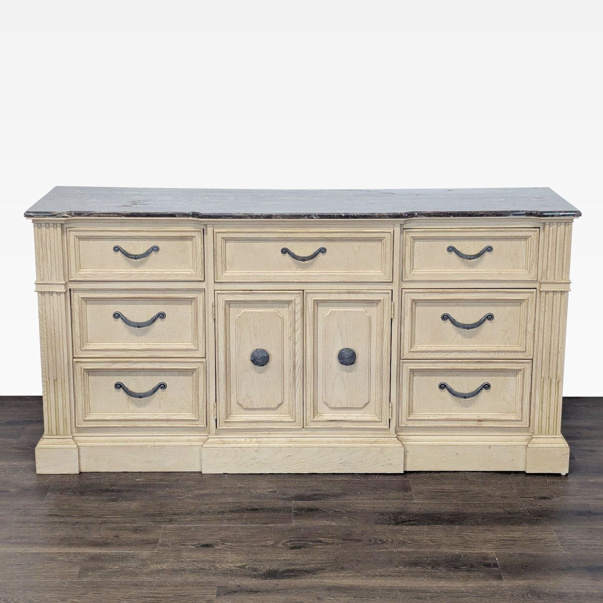 Stanley Furniture Dresser with Marble Top and Multiple Drawers - Image 1