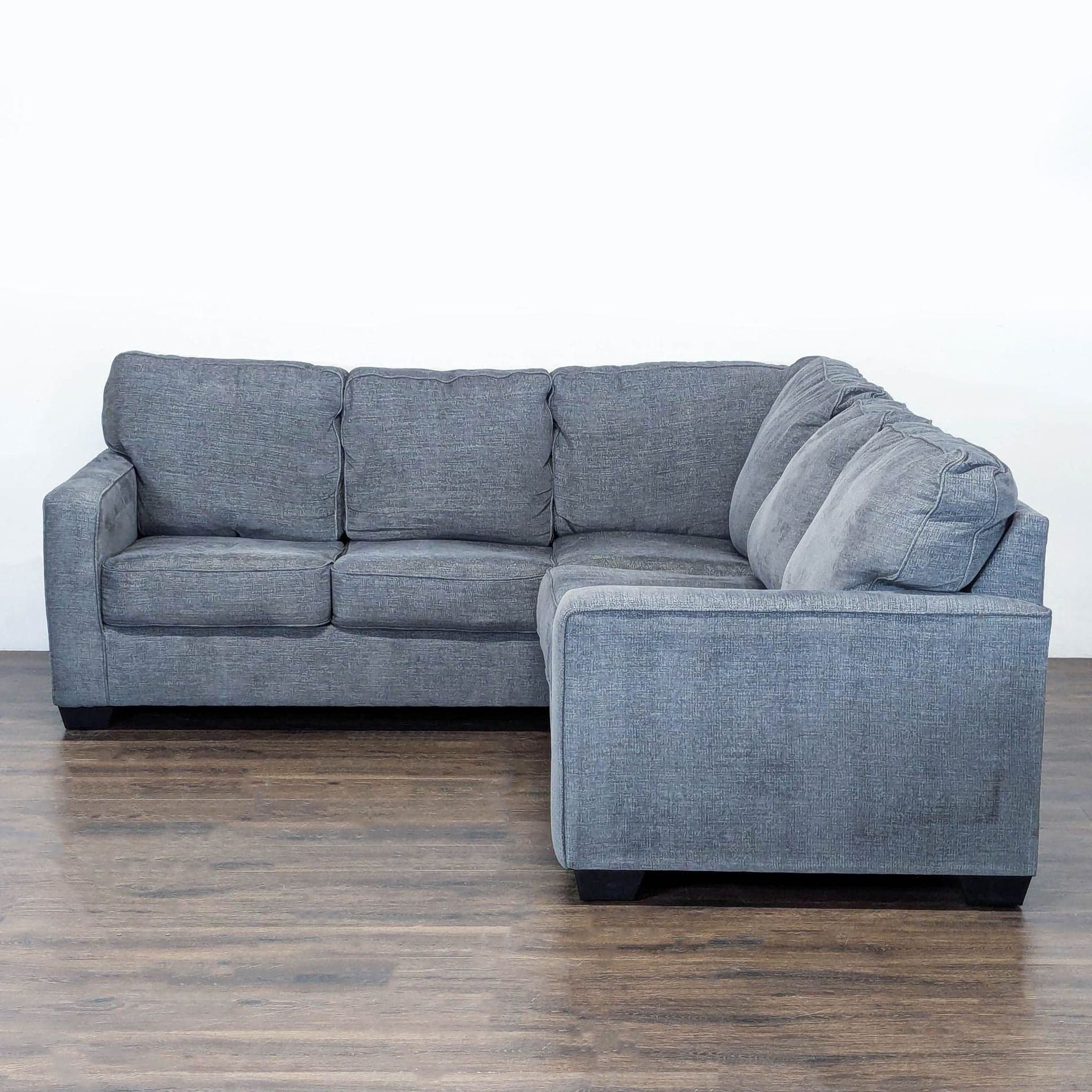Ashley Furniture Gray Fabric Sectional Sofa - Modern L-Shaped Couch - Image 1