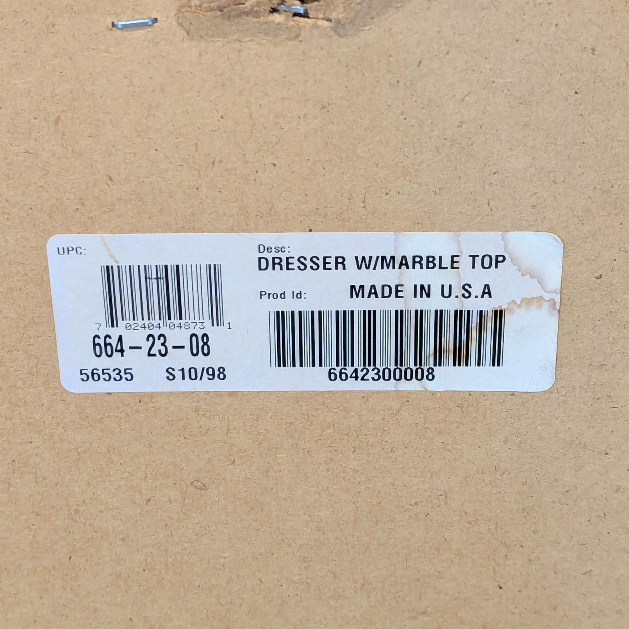 Stanley Furniture Dresser with Marble Top and Multiple Drawers - Thumbnail 11