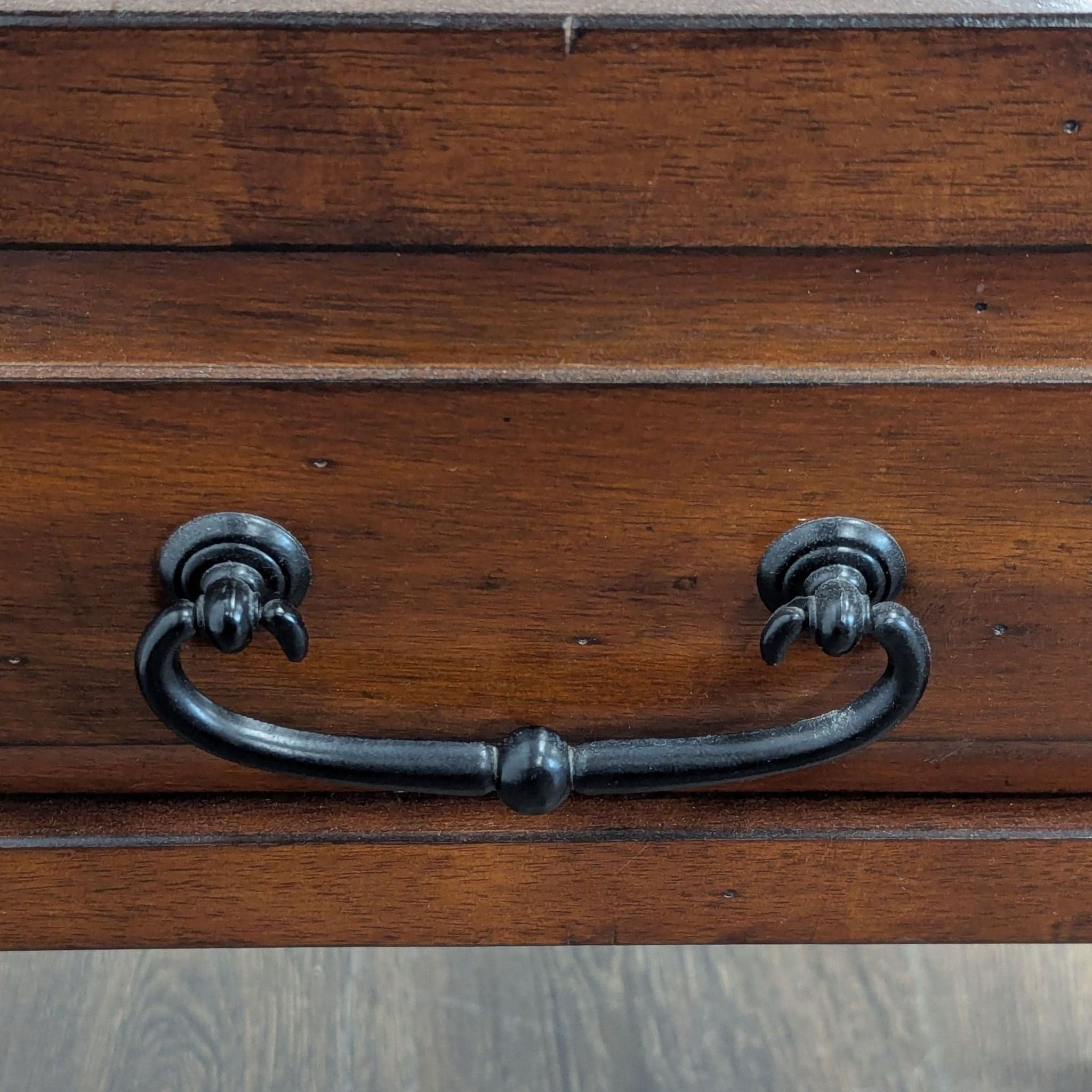 Pier 1 Imports Wooden Two Drawer Console Table with Open Shelf - Thumbnail 7