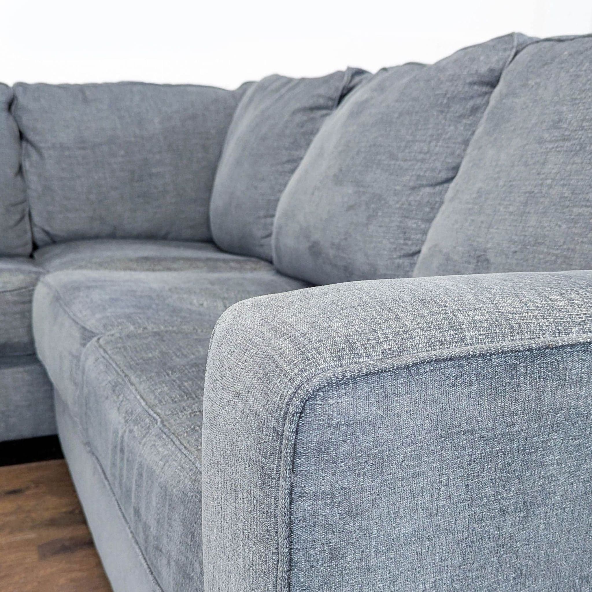 Ashley Furniture Gray Fabric Sectional Sofa - Modern L-Shaped Couch - Thumbnail 5