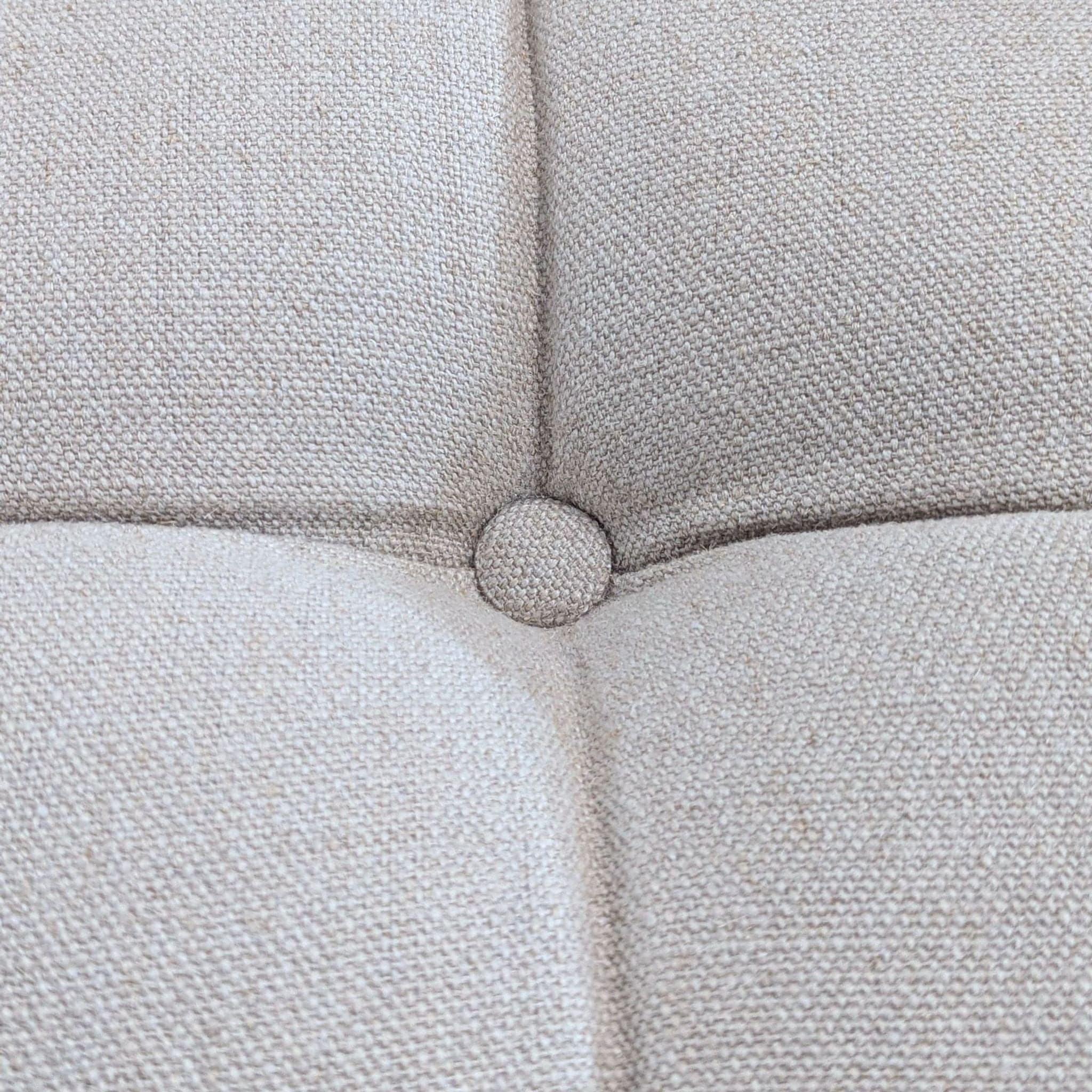 Modern Tufted Chaise Lounge in Beige Upholstery With Metal Base - Thumbnail 6