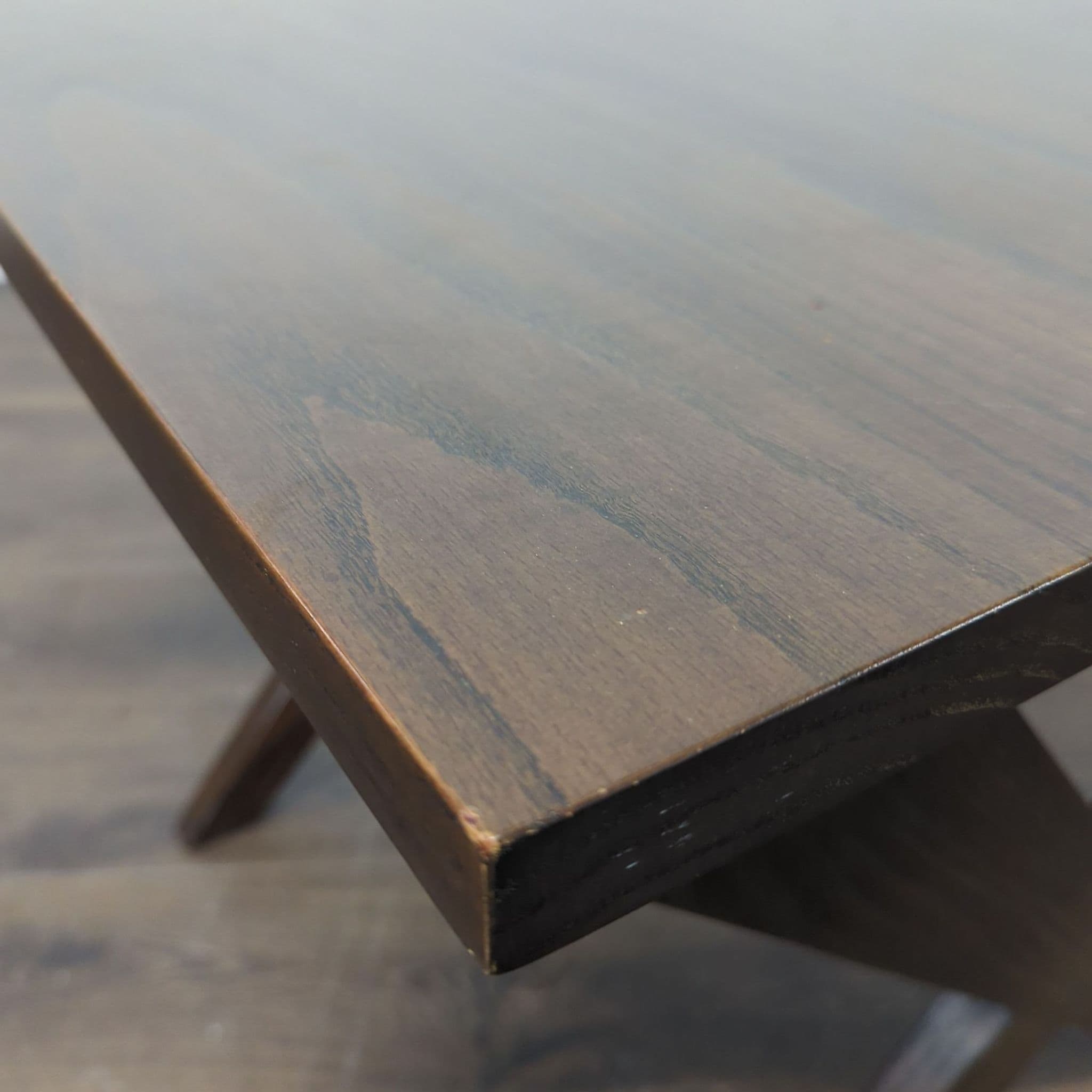 Wood X-Leg End Table - Thumbnail 3