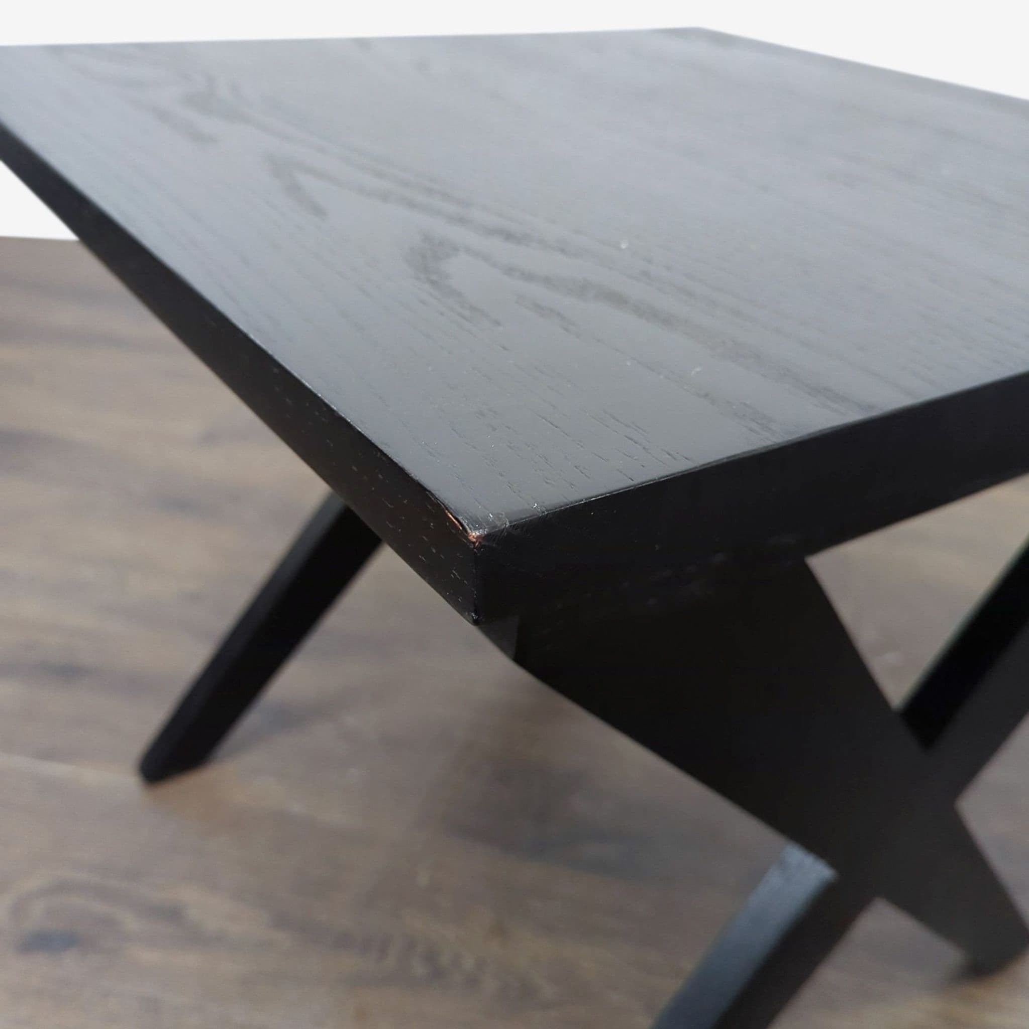 Wood X-Leg End Table - Thumbnail 4