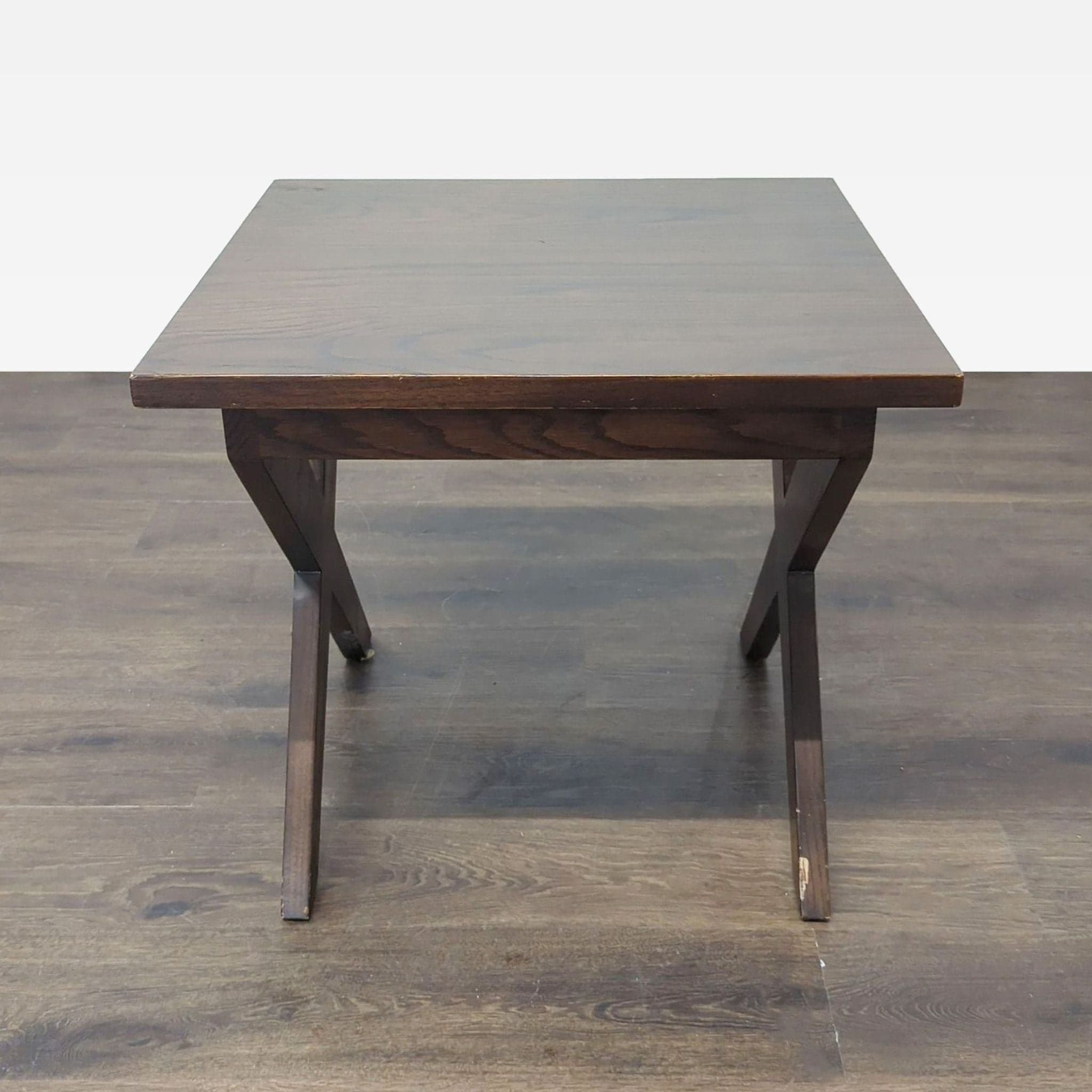 Wood X-Leg End Table - Thumbnail 2