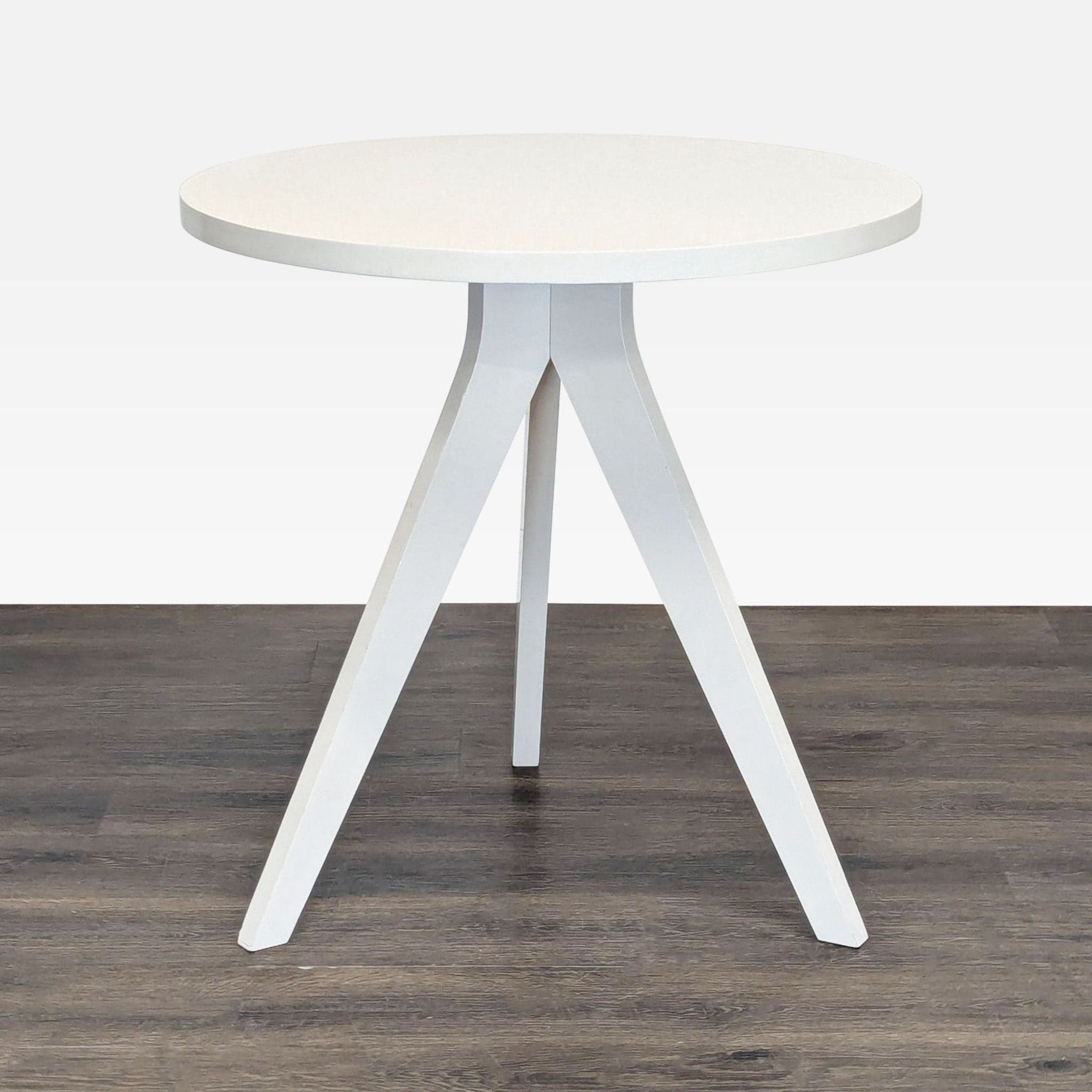 West Elm Tripod Dining Table in White Lacquer - Image 1