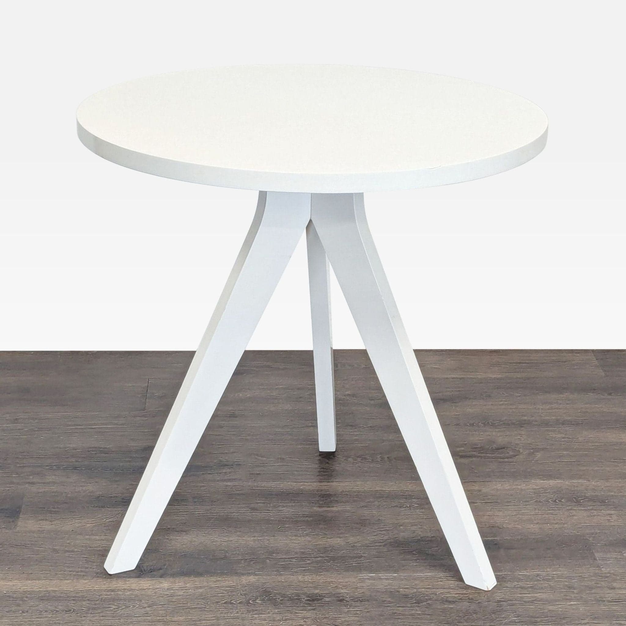 West Elm Tripod Dining Table in White Lacquer - Thumbnail 6