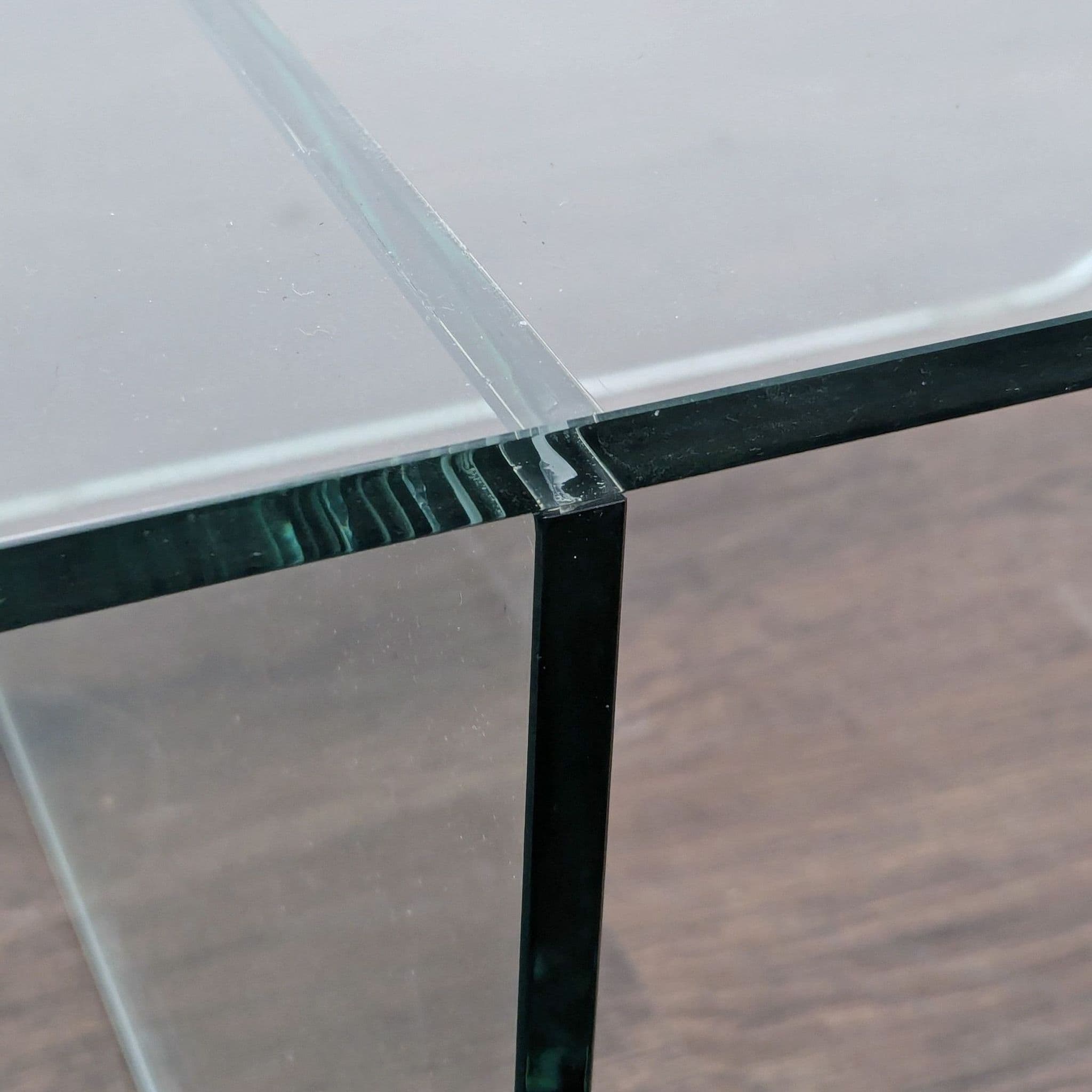 EQ3 Verre Square Glass Coffee Table - Thumbnail 2