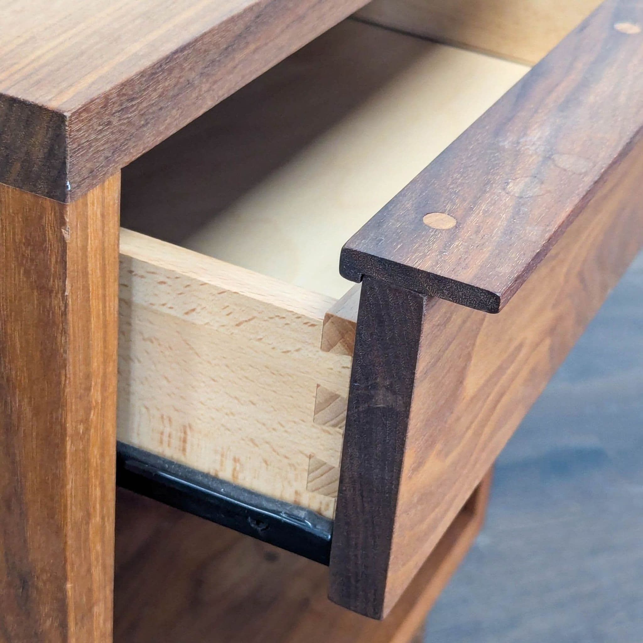 Vermont Furniture Designs One Drawer Walnut Nightstand - Thumbnail 8