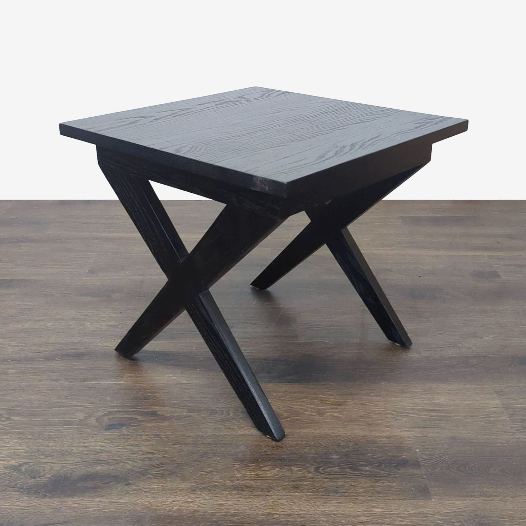 Wood X-Leg End Table - Image 1