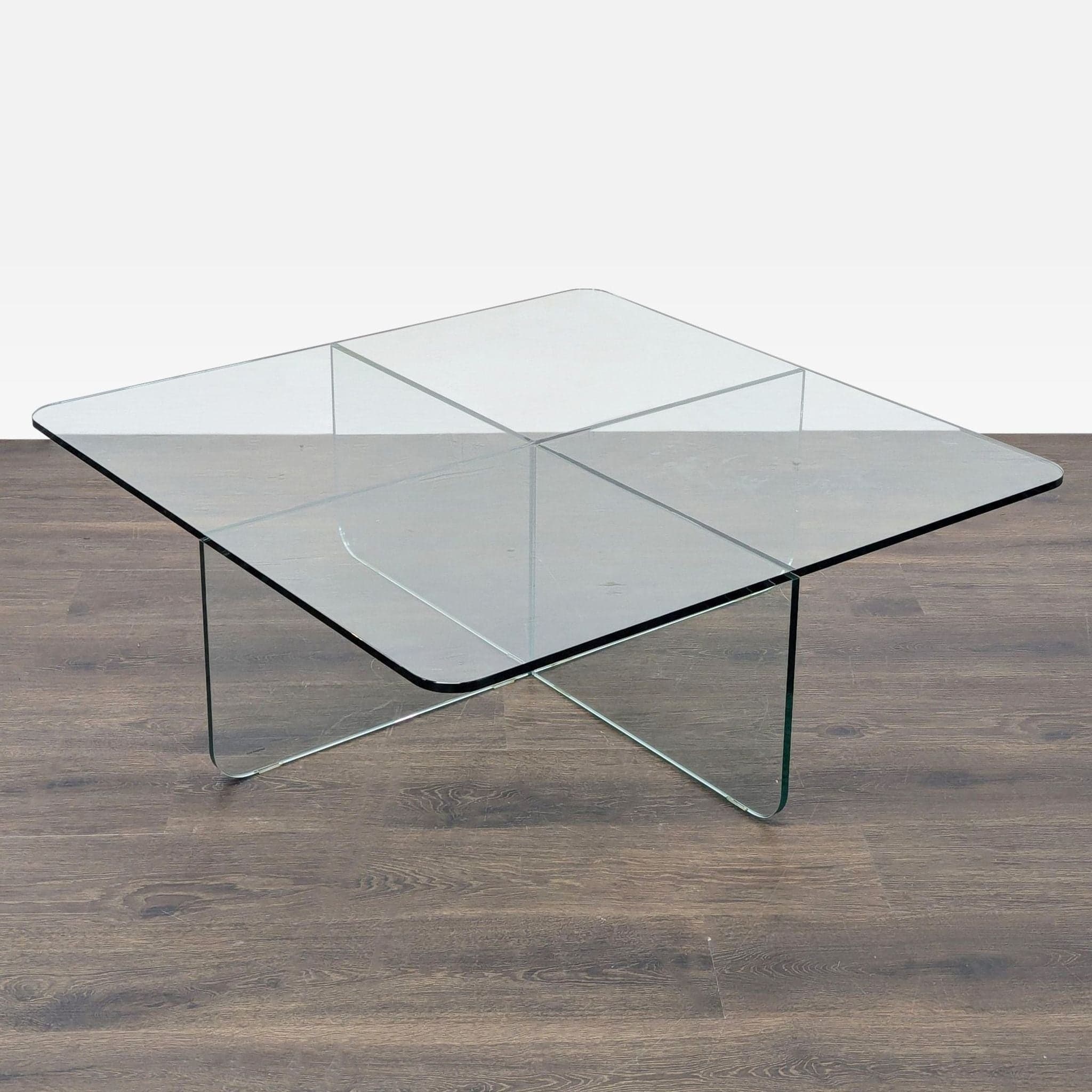 EQ3 Verre Square Glass Coffee Table - Image 1