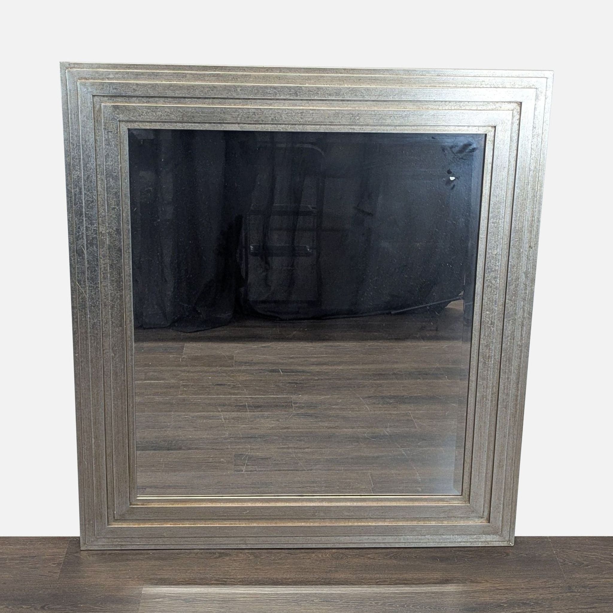 Wood Silvered Frame Mirror - Image 1