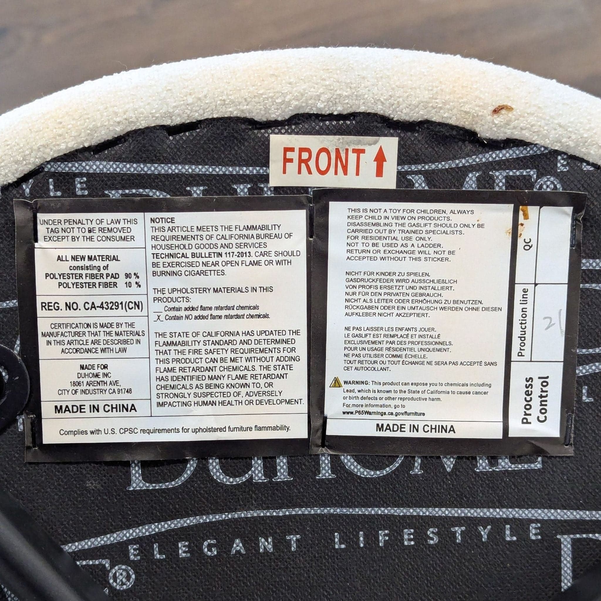 Duhome Boucle Dining Chair - Thumbnail 3