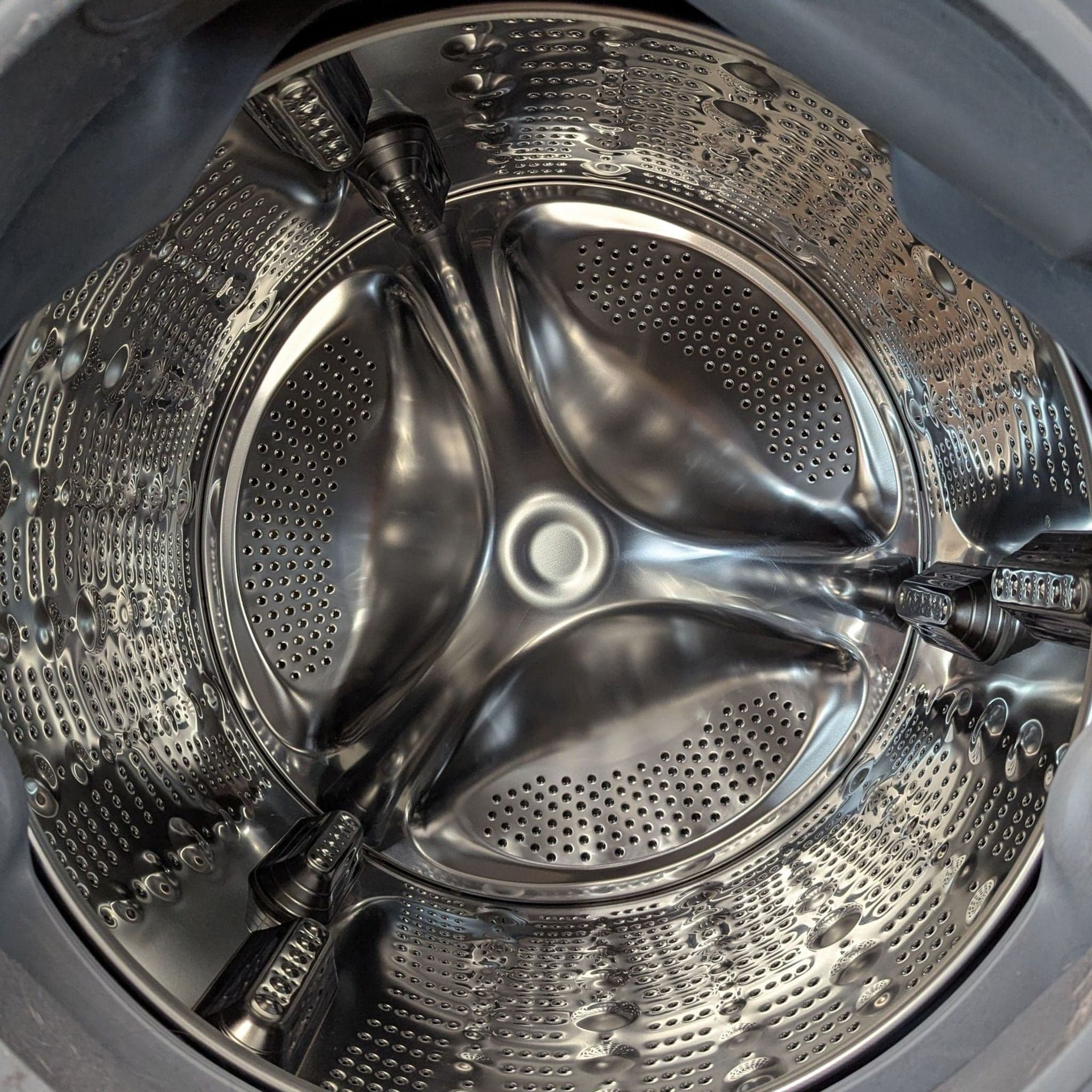 LG Front Load Washer/Dryer Combo with Pedestal - Black - Thumbnail 8