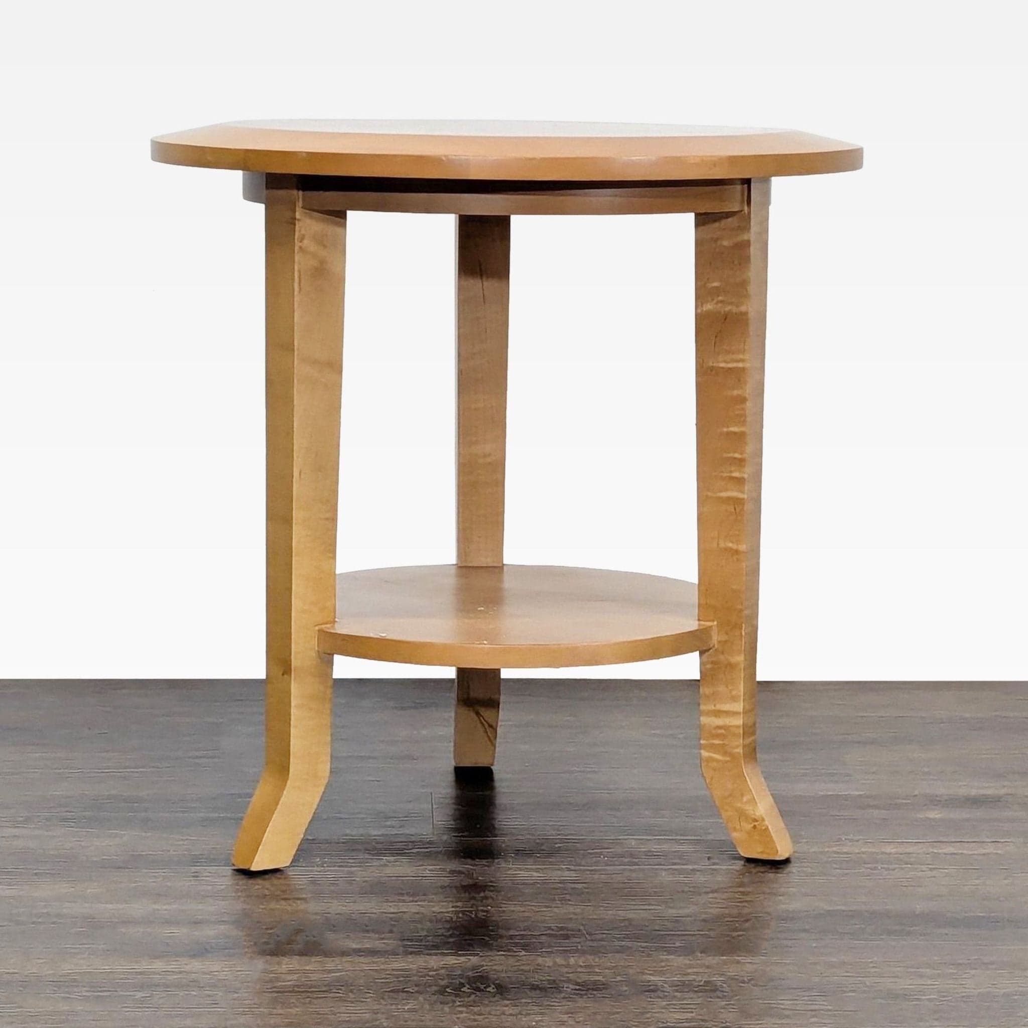 Three Leg End Table with Shelf - Image 1