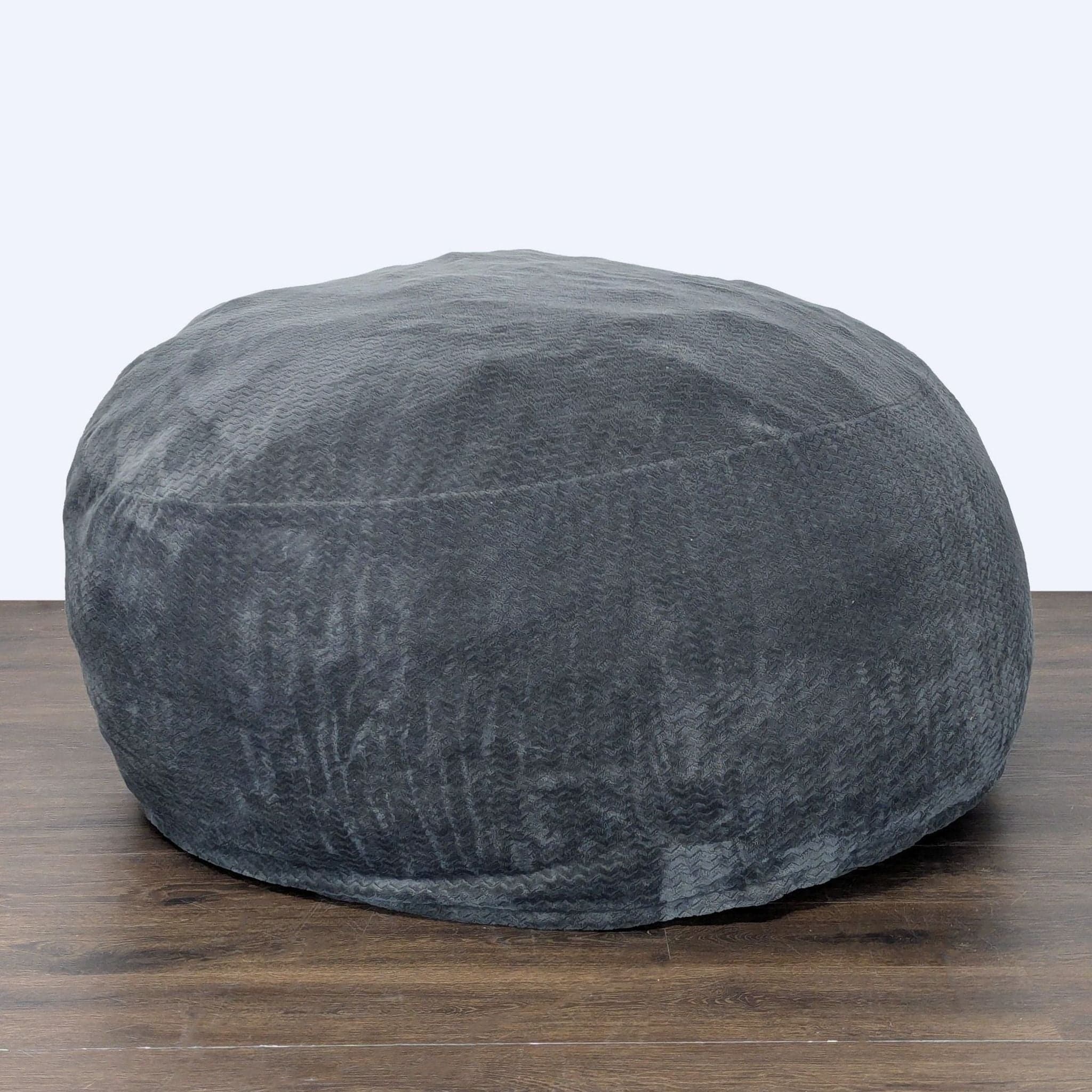 Lounge & Co. Soft Gray Bean Bag Chair - Comfortable and Plush Seating - Thumbnail 4