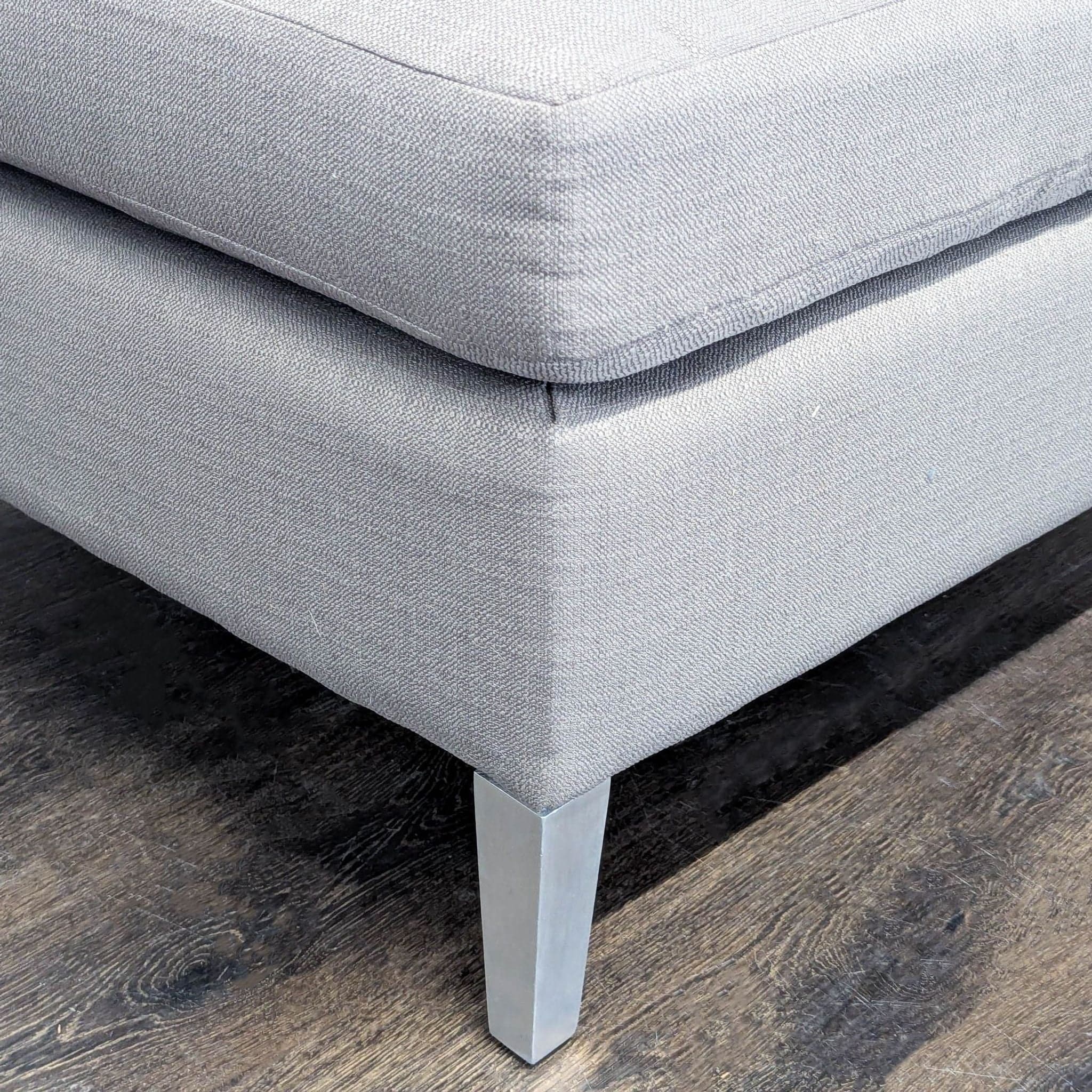 CB2 Cielo Modern Gray Lounge Chair with Metal Legs - Thumbnail 6