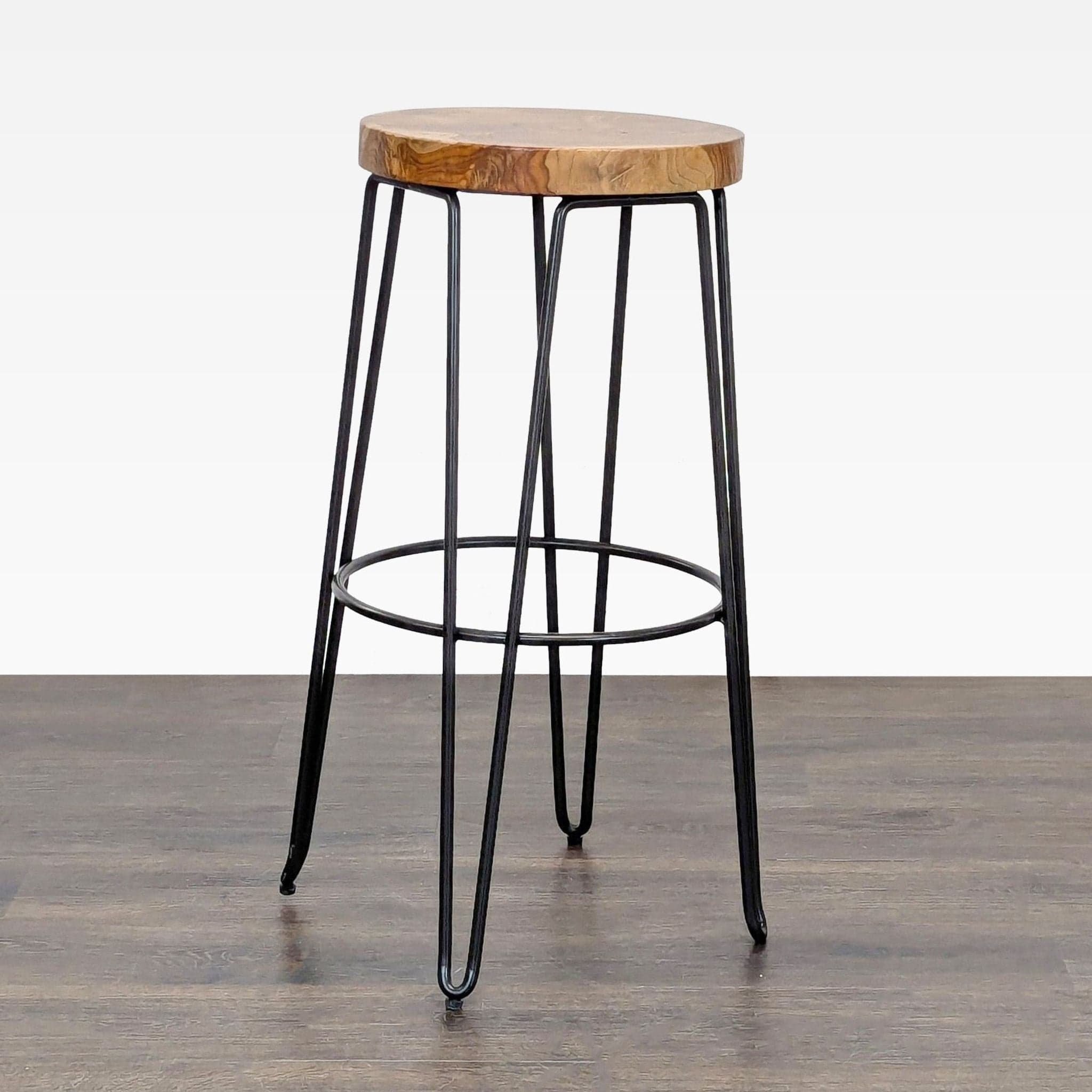 Crate & Barrel Hairpin Leg Stool - Image 1