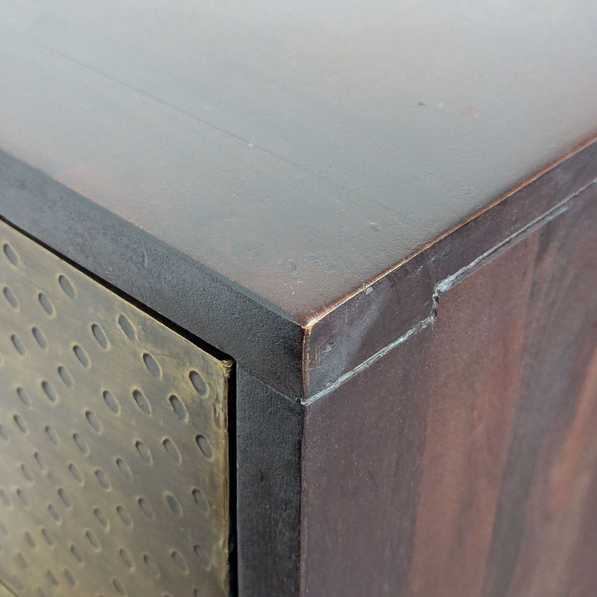 West Elm Decker Modern Dresser with Brass Patterned Drawers - Thumbnail 8