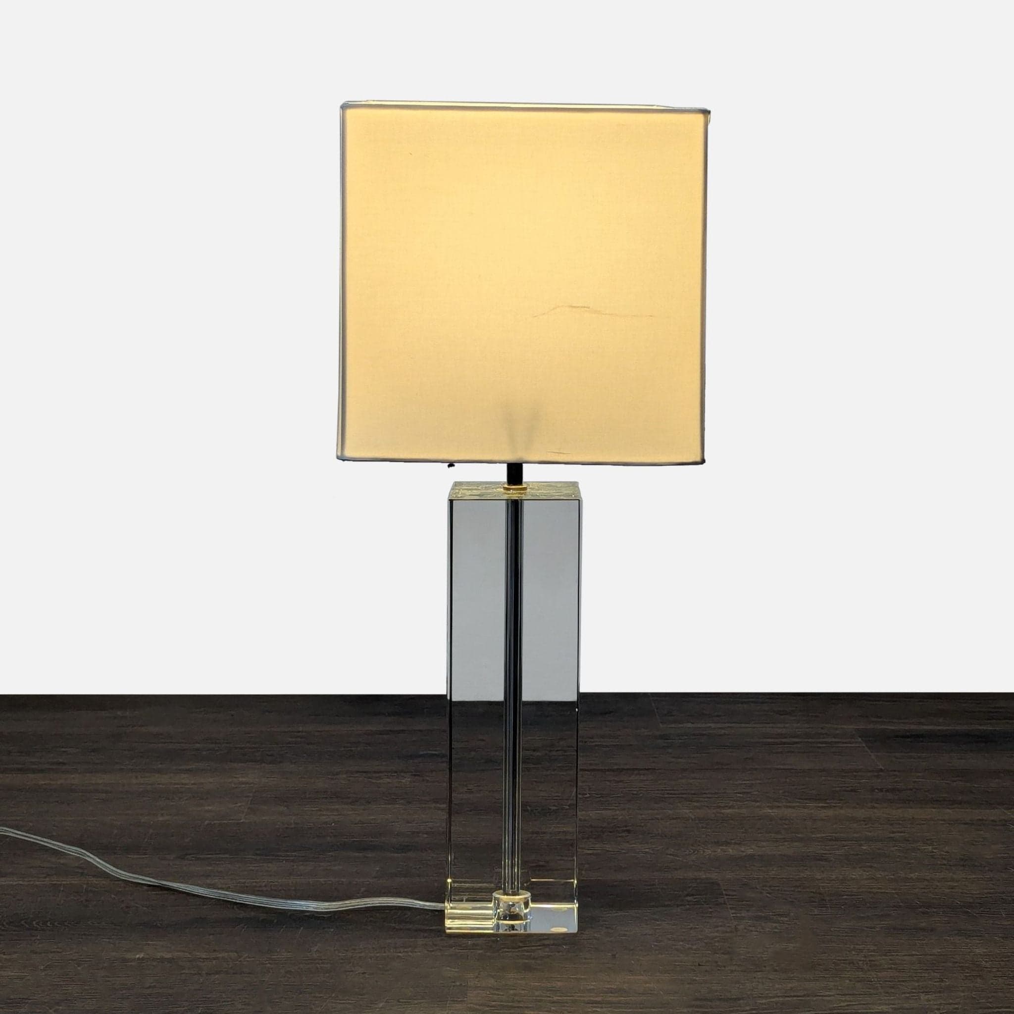 Room & Board Modern Square Crystal Table Lamp - Image 1