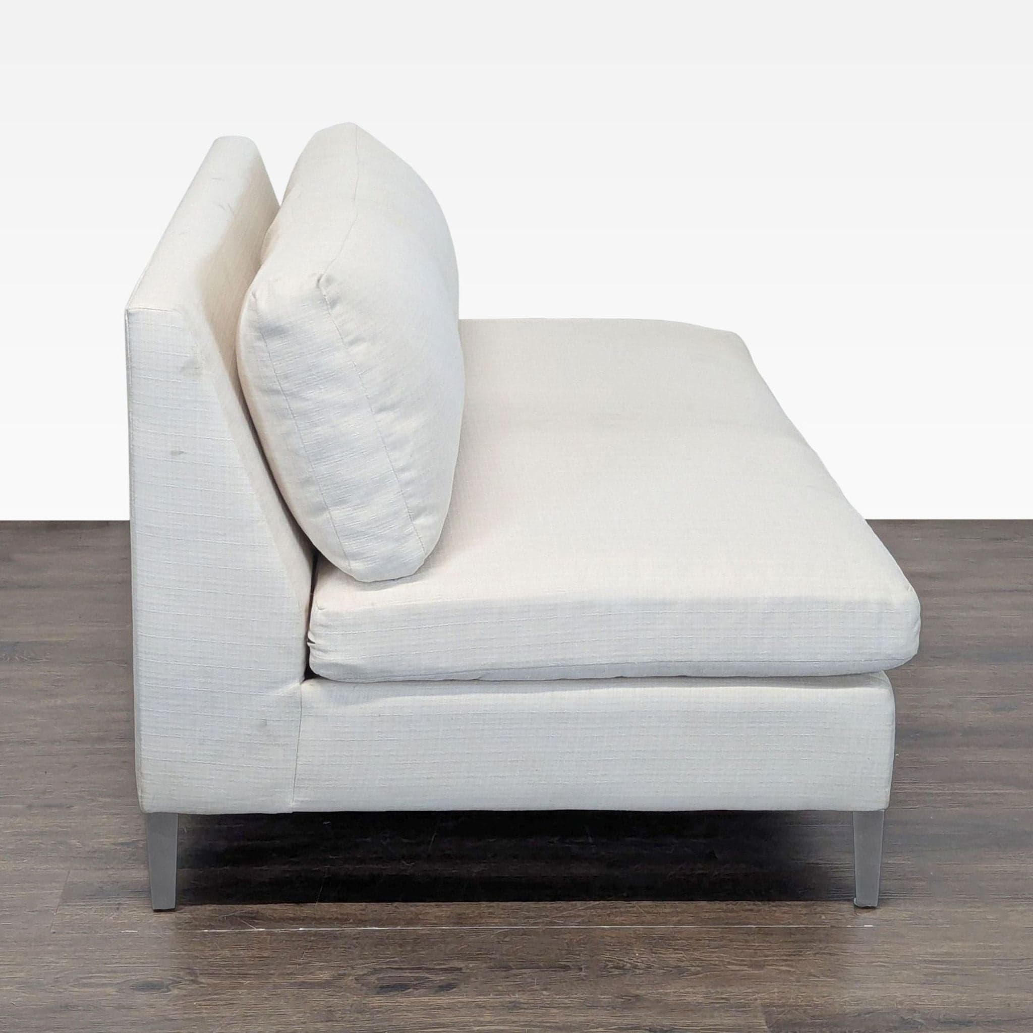 CB2 Cielo Modern White Upholstered Loveseat - Thumbnail 8