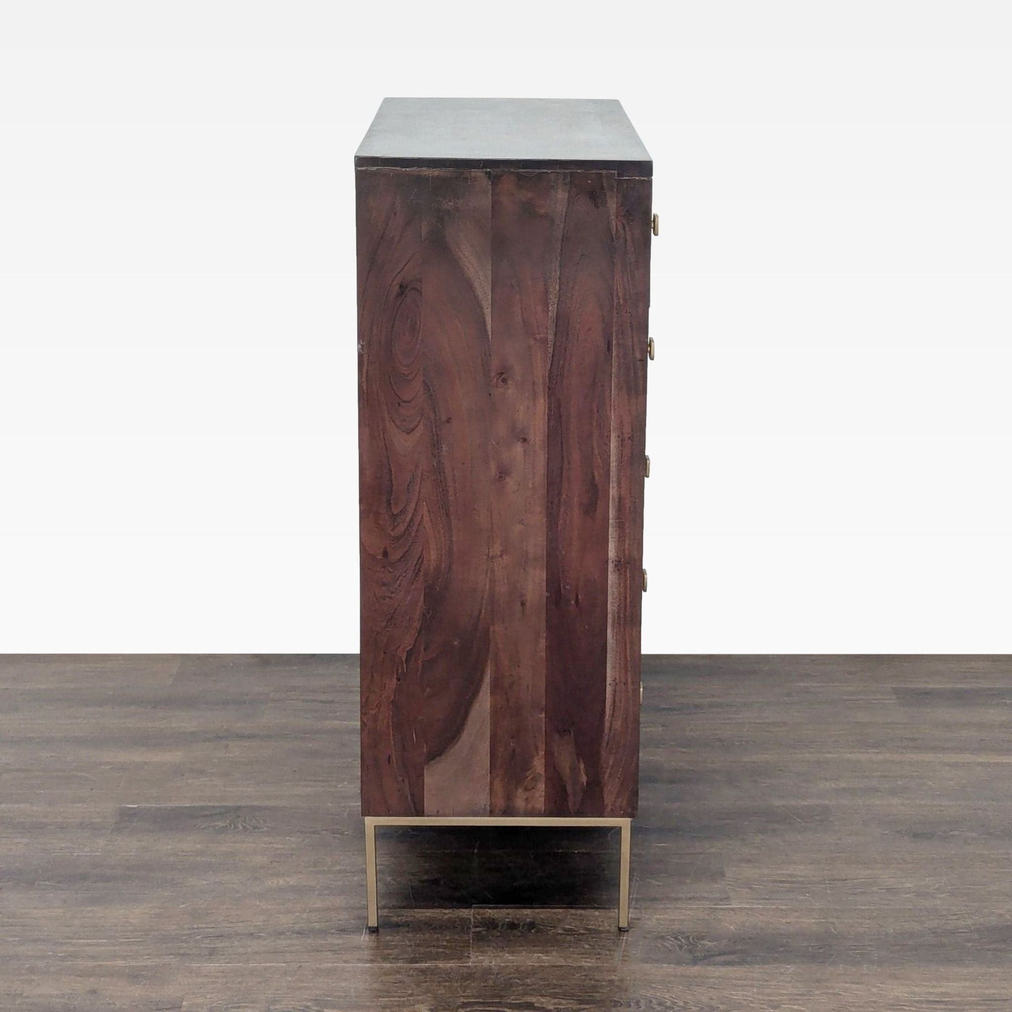 West Elm Decker Modern Dresser with Brass Patterned Drawers - Thumbnail 10