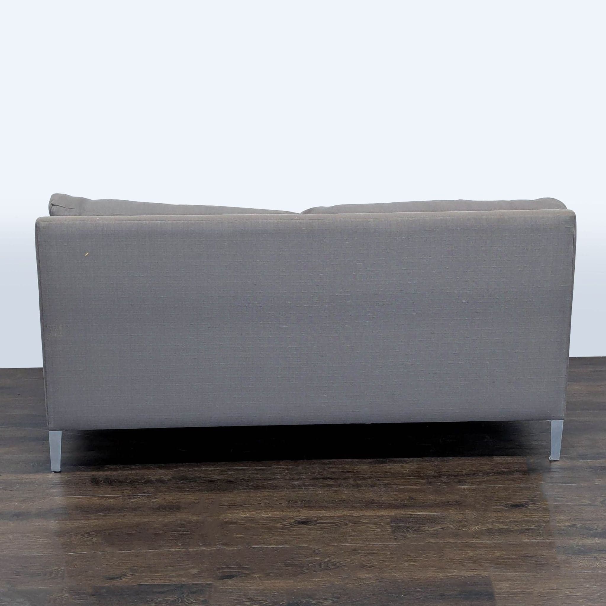 CB2 Cielo Modern Gray Loveseat with Metal Legs - Thumbnail 4