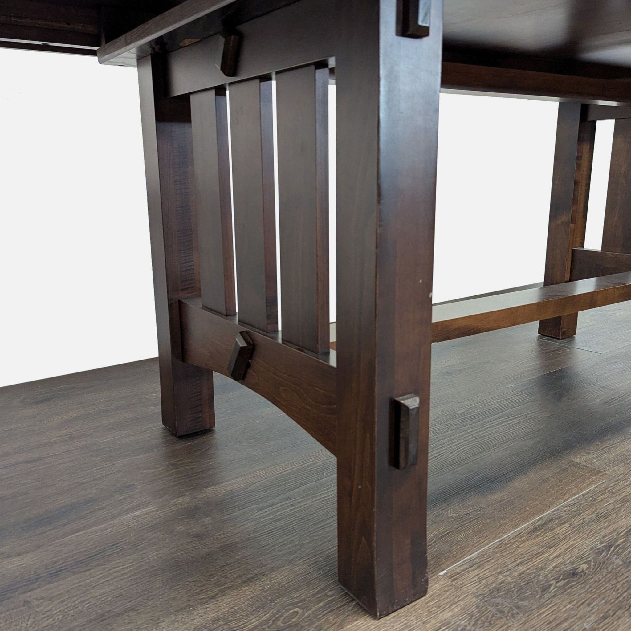 California Dining and Barstools 7-Piece Solid Wood Dining Set with Table, 4 Chairs, and Bench - Thumbnail 6