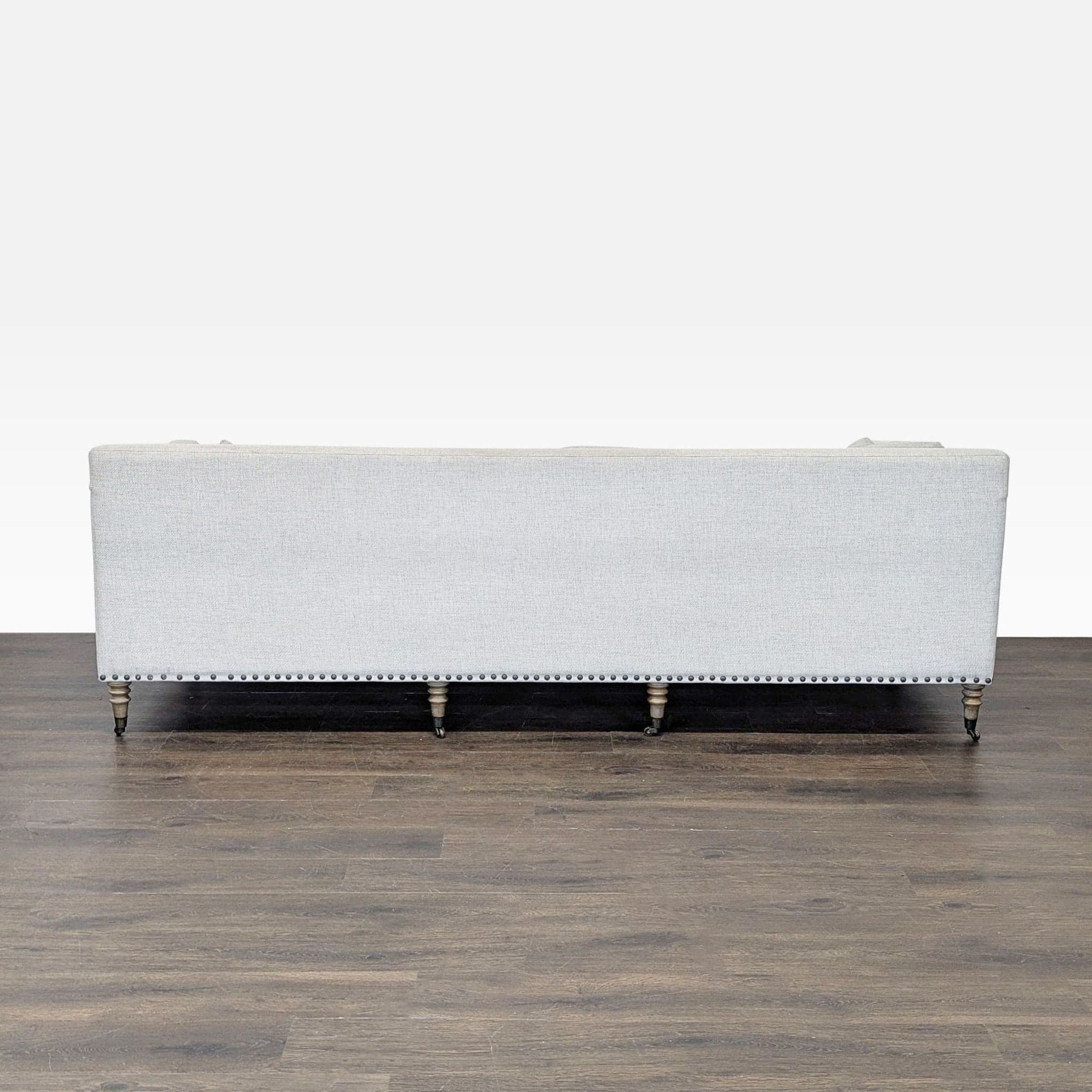 Pottery Barn Tallulah 3-Seat Neutral Sofa with Wooden Legs - Thumbnail 4