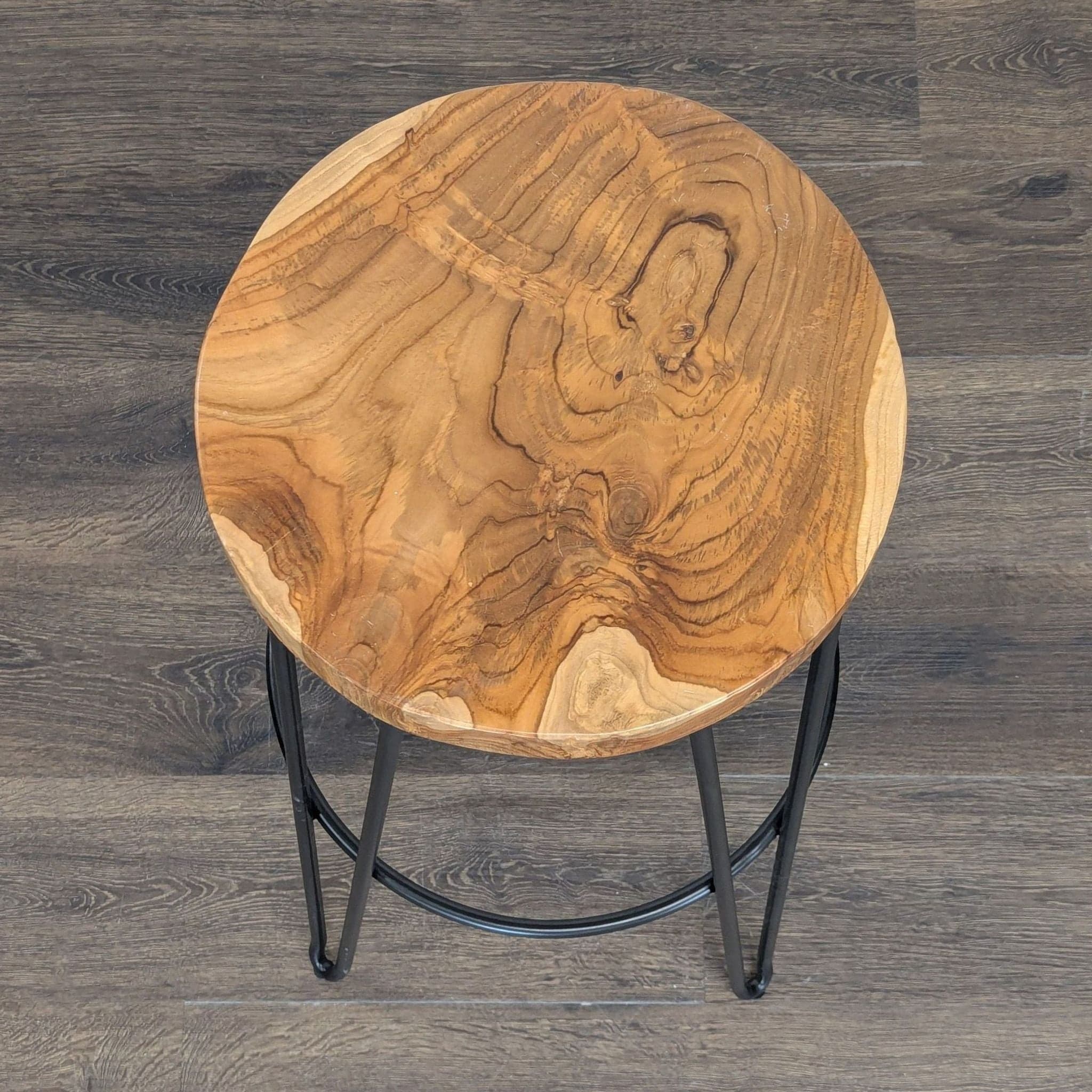 Crate & Barrel Hairpin Leg Stool - Thumbnail 4