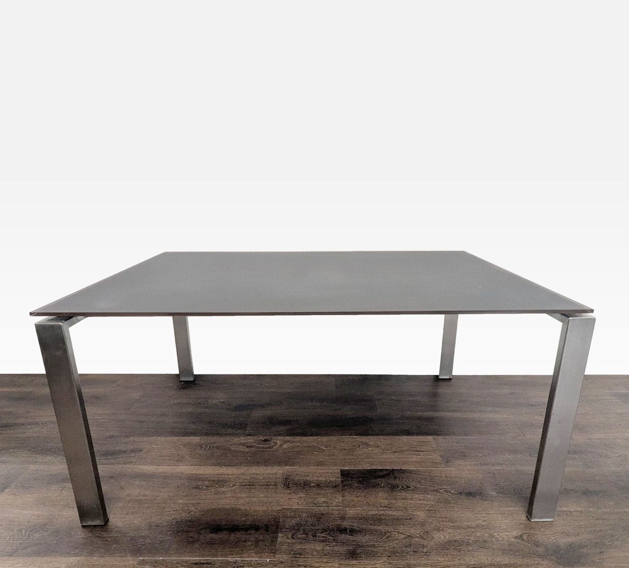 Room & Board Rand Modern Metal and Glass Table – Sleek Rectangular Design - Image 1