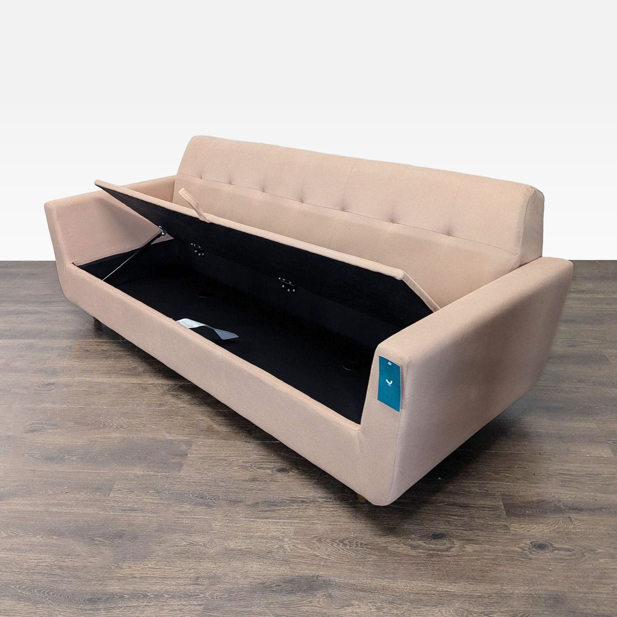 Joybird Furniture Hughes 3-Seat Sofa with Ottoman and Built-In Storage - Thumbnail 2