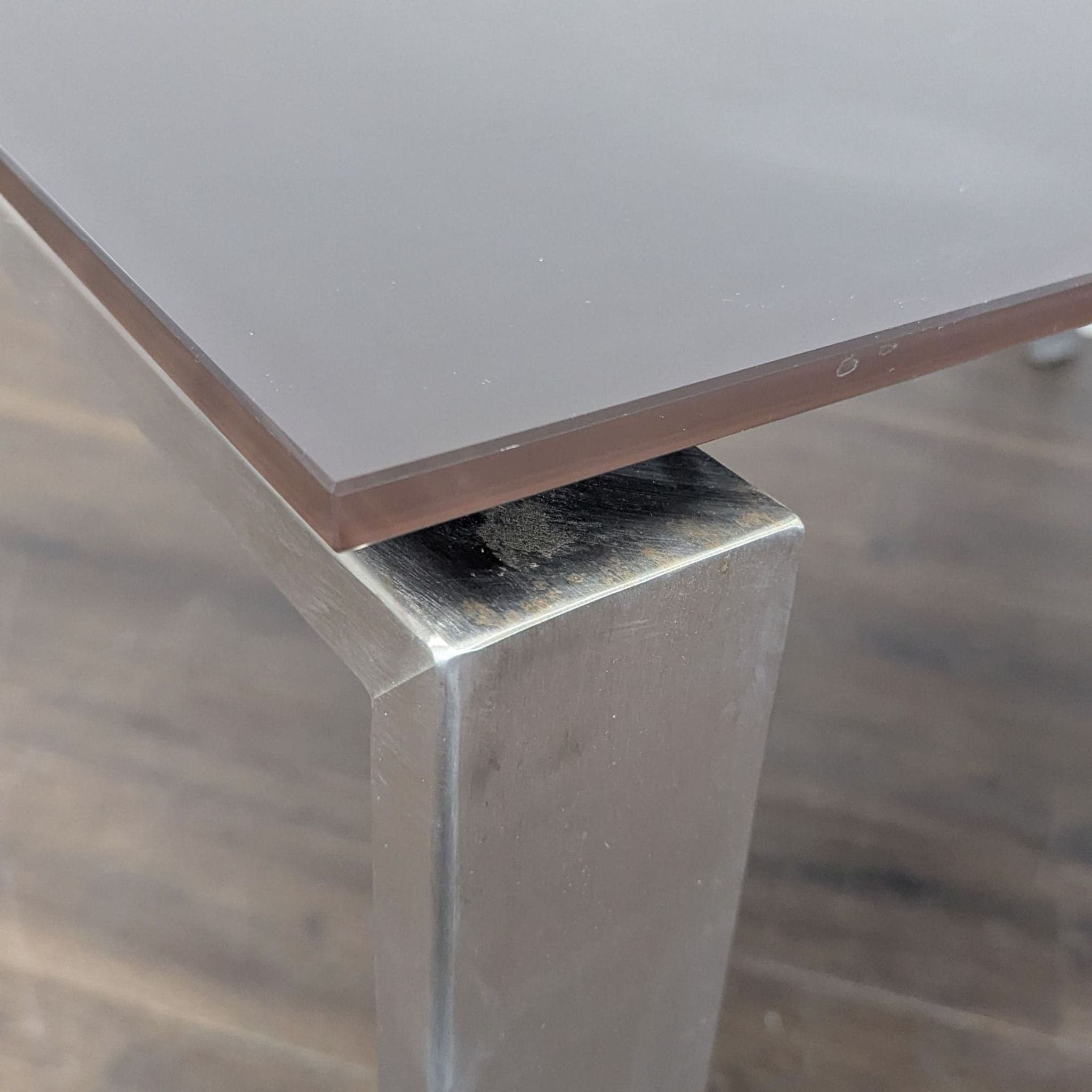 Room & Board Rand Modern Metal and Glass Table – Sleek Rectangular Design - Thumbnail 7