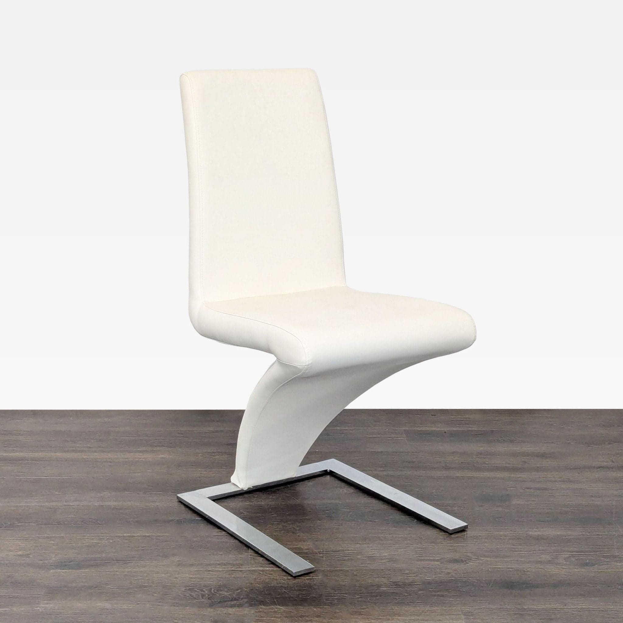 Faux Leather and Metal Dining Chair - Image 1