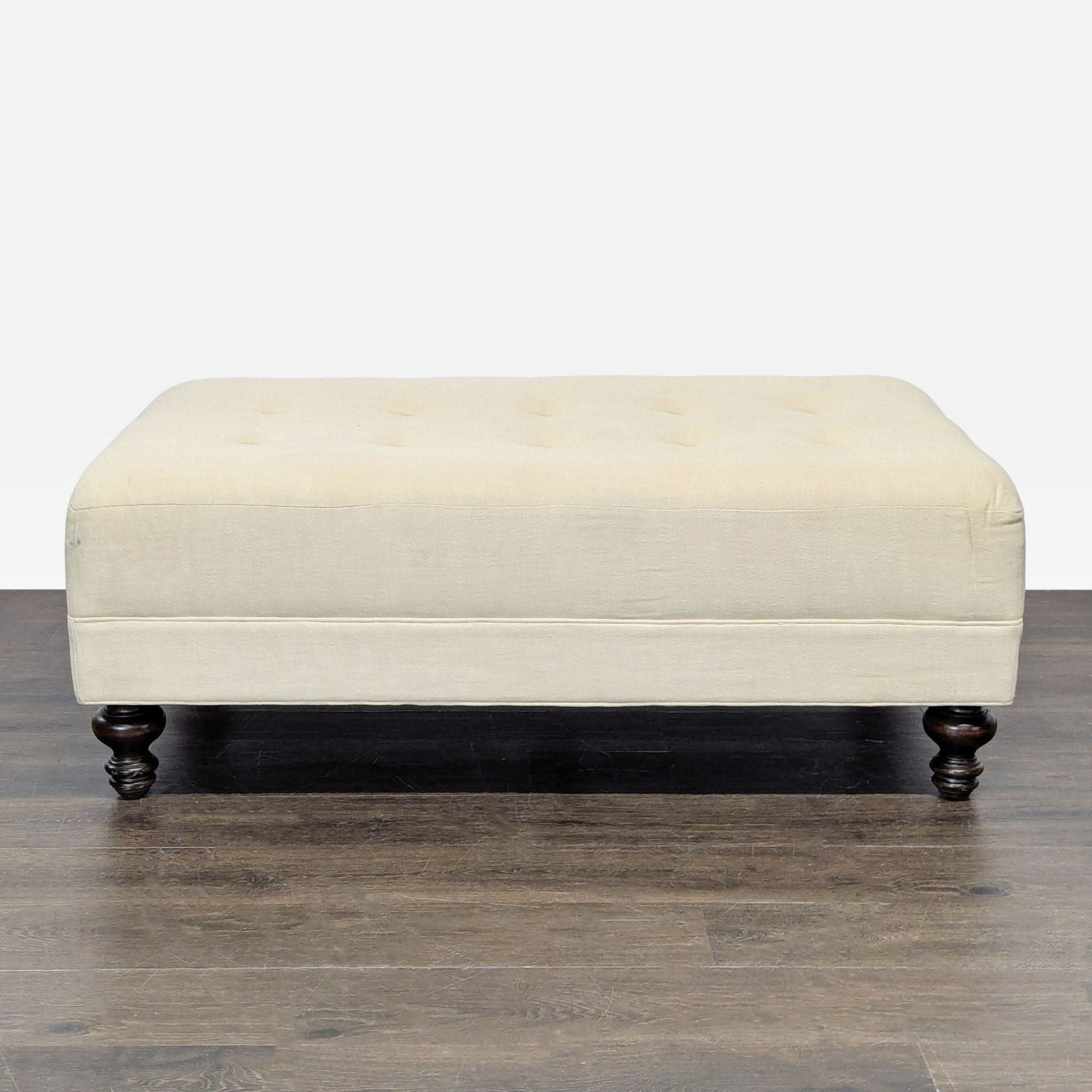 Pottery Barn Mitchell Gold + Bob Williams Tufted Ottoman/Coffee Table - Image 1
