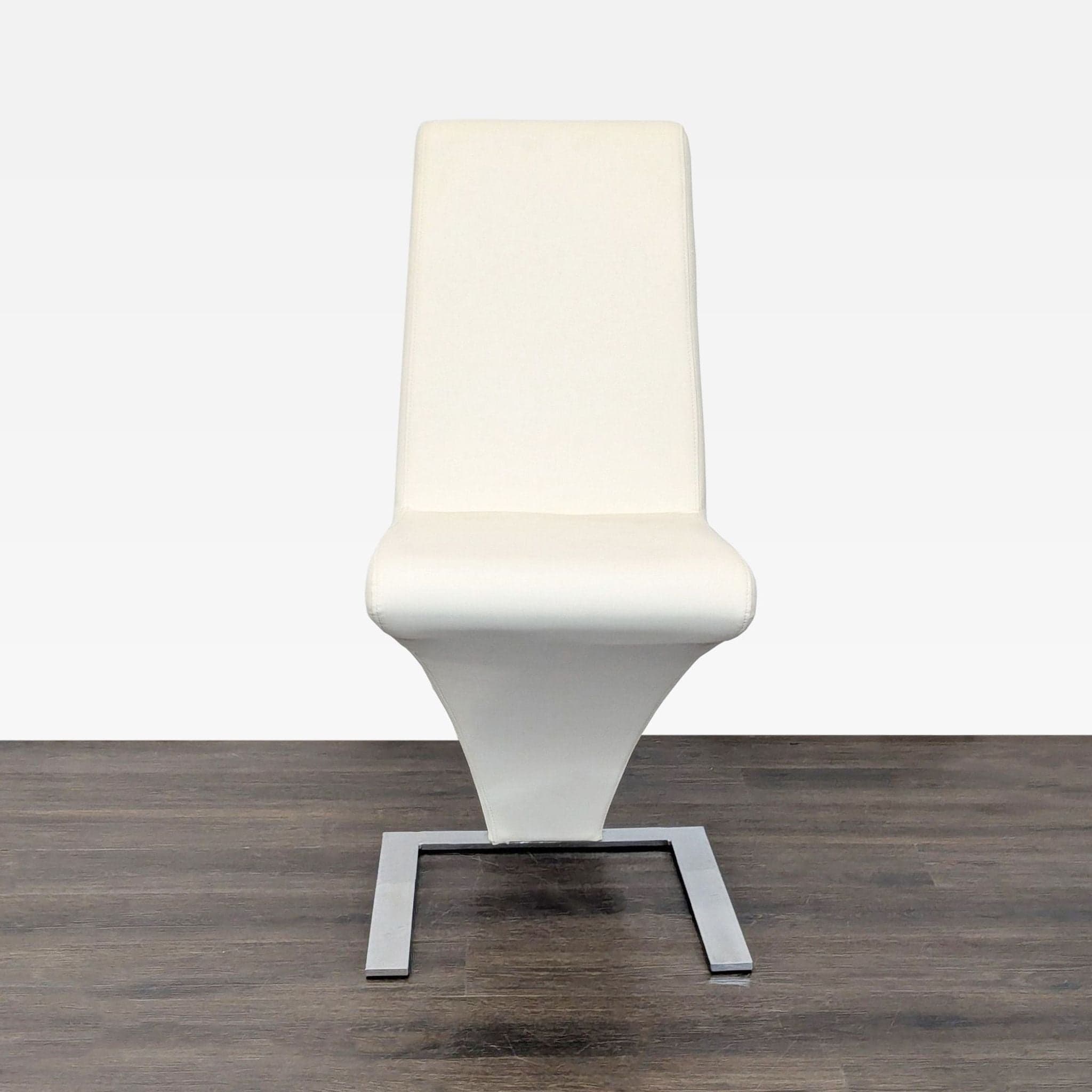 Faux Leather and Metal Dining Chair - Thumbnail 7