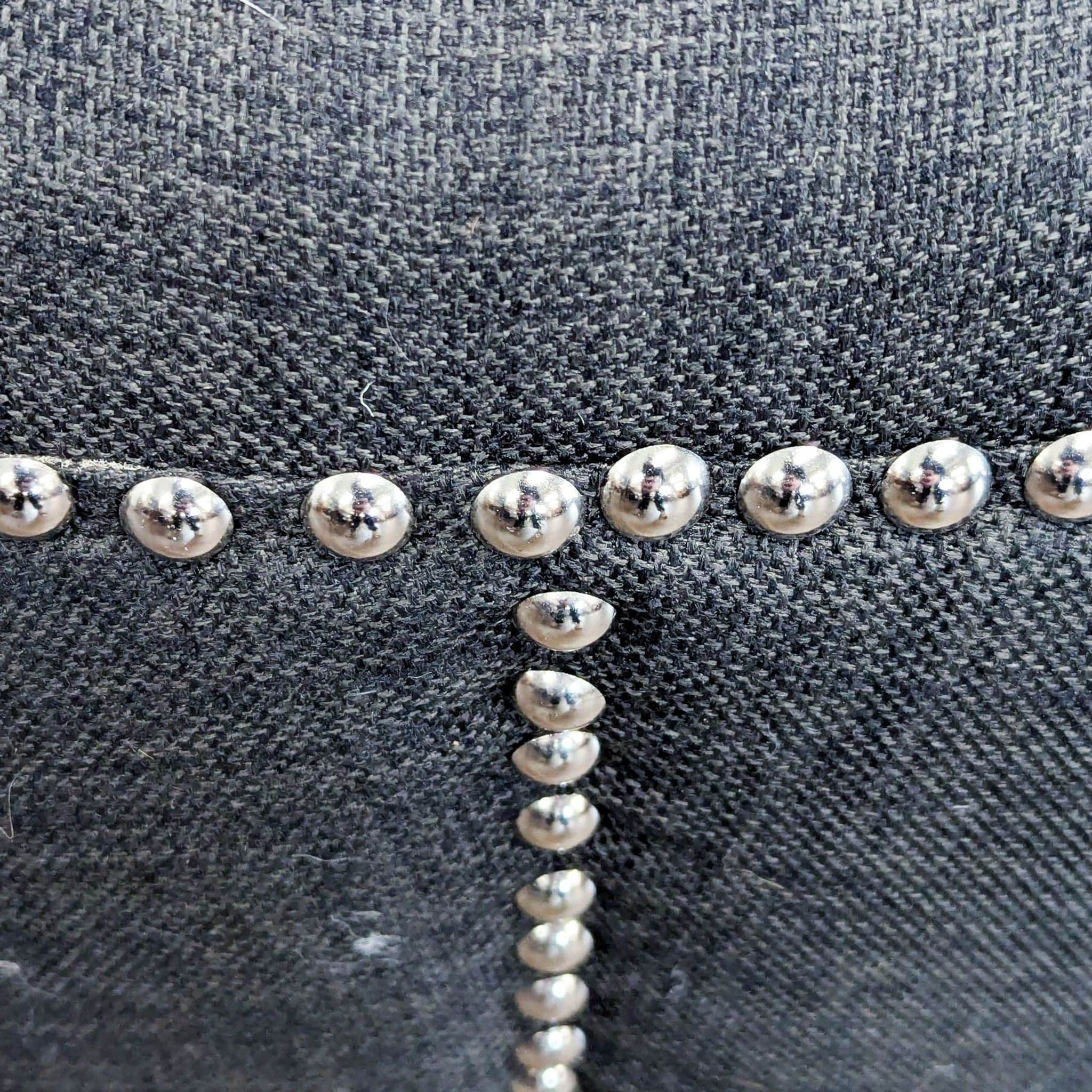 Button Tufted Ottoman with Nailhead Trim - Thumbnail 4