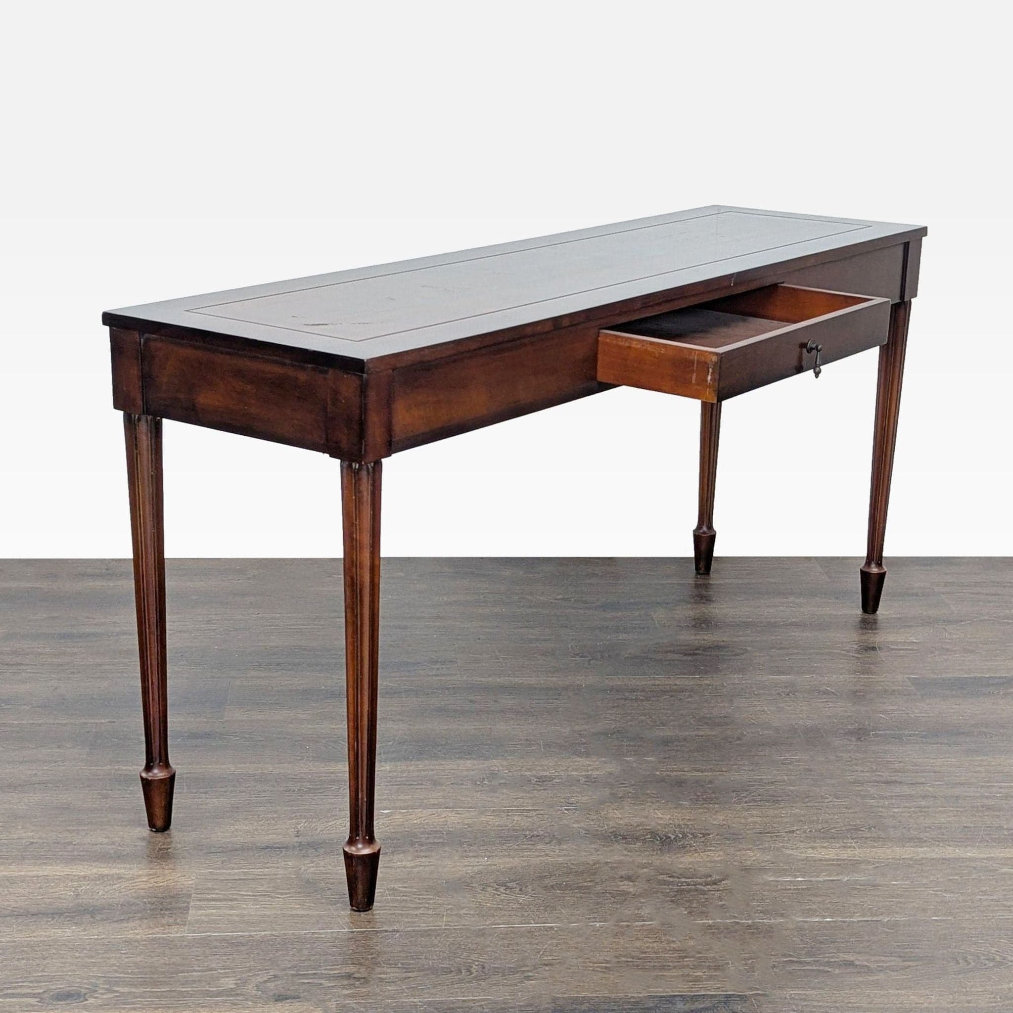 One Drawer Wood Console Table - Thumbnail 2