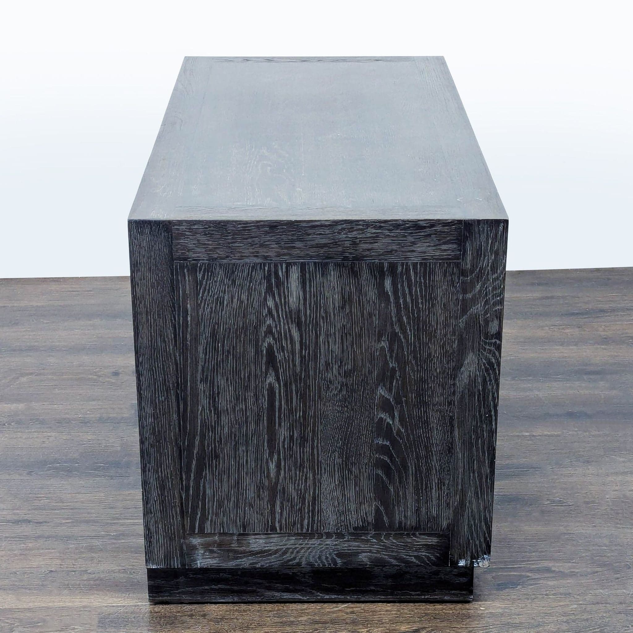 Restoration Hardware Large Two Drawer Nightstand with Chevron Pattern - Thumbnail 4