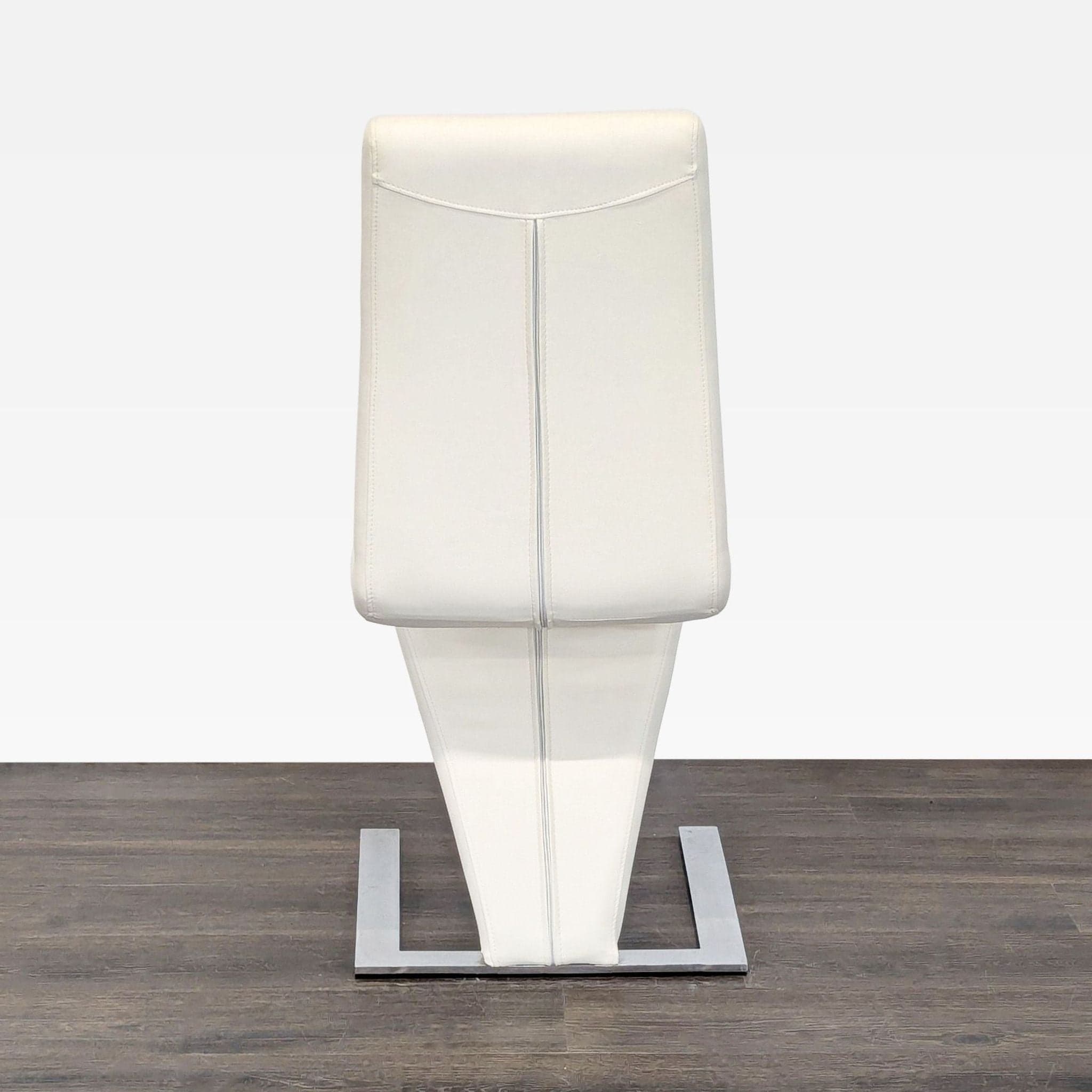 Faux Leather and Metal Dining Chair - Thumbnail 5