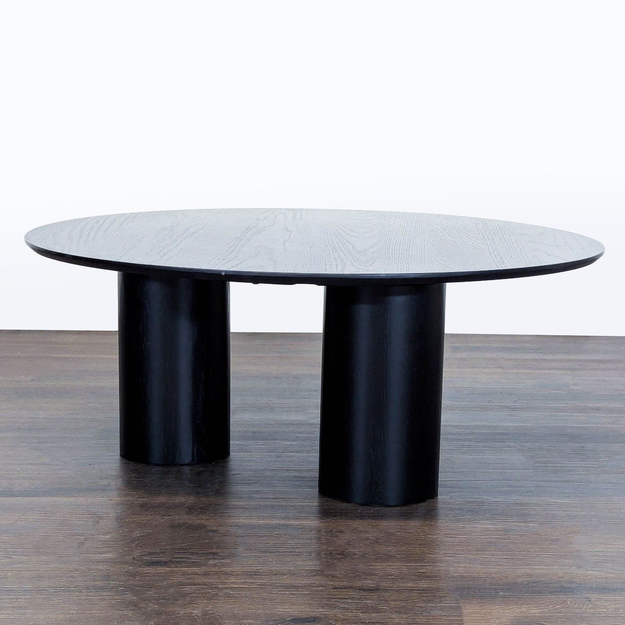 Ivy Bronx Drum With 3 Legs Pedestal Round Coffee Table - Thumbnail 3