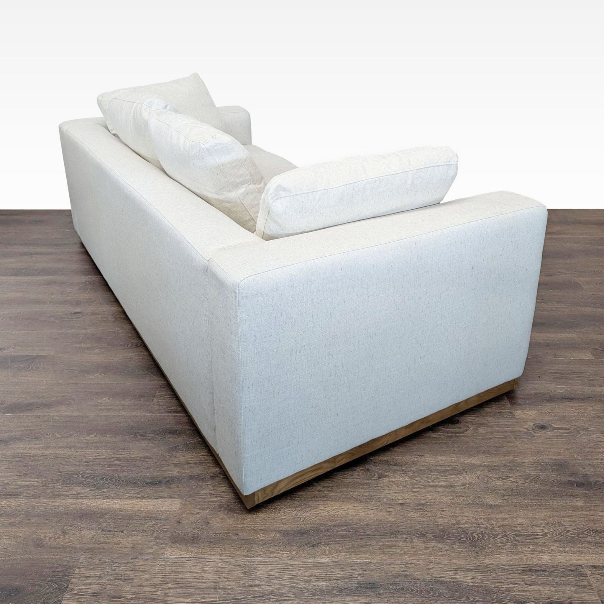 West Elm Newport 3-Seat Modern Cream Sofa - Thumbnail 3